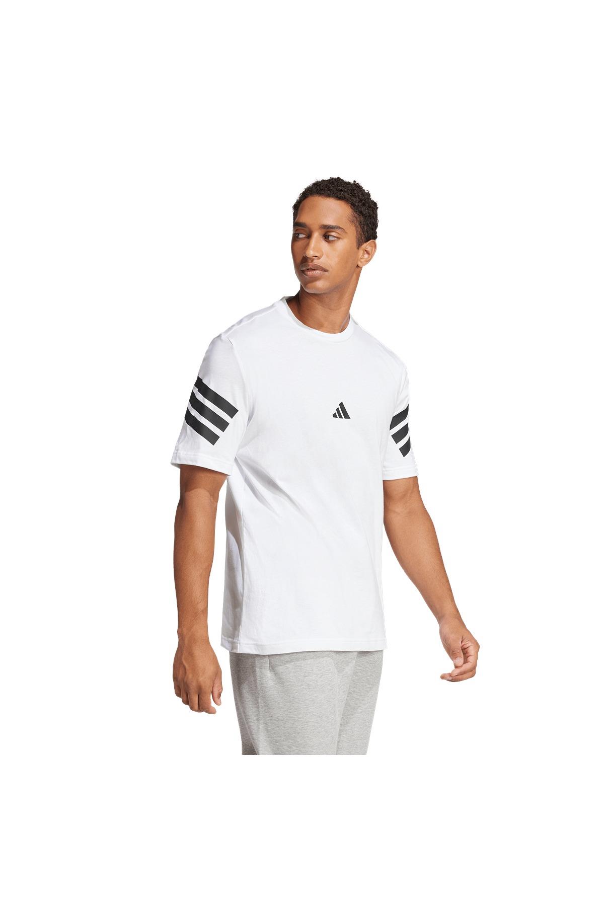 adidas Erkek  Beyaz  T-shirt M FI 3S REG T JD4880