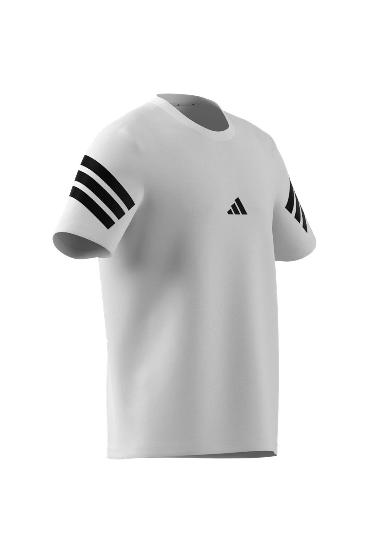 adidas Erkek  Beyaz  T-shirt M FI 3S REG T JD4880