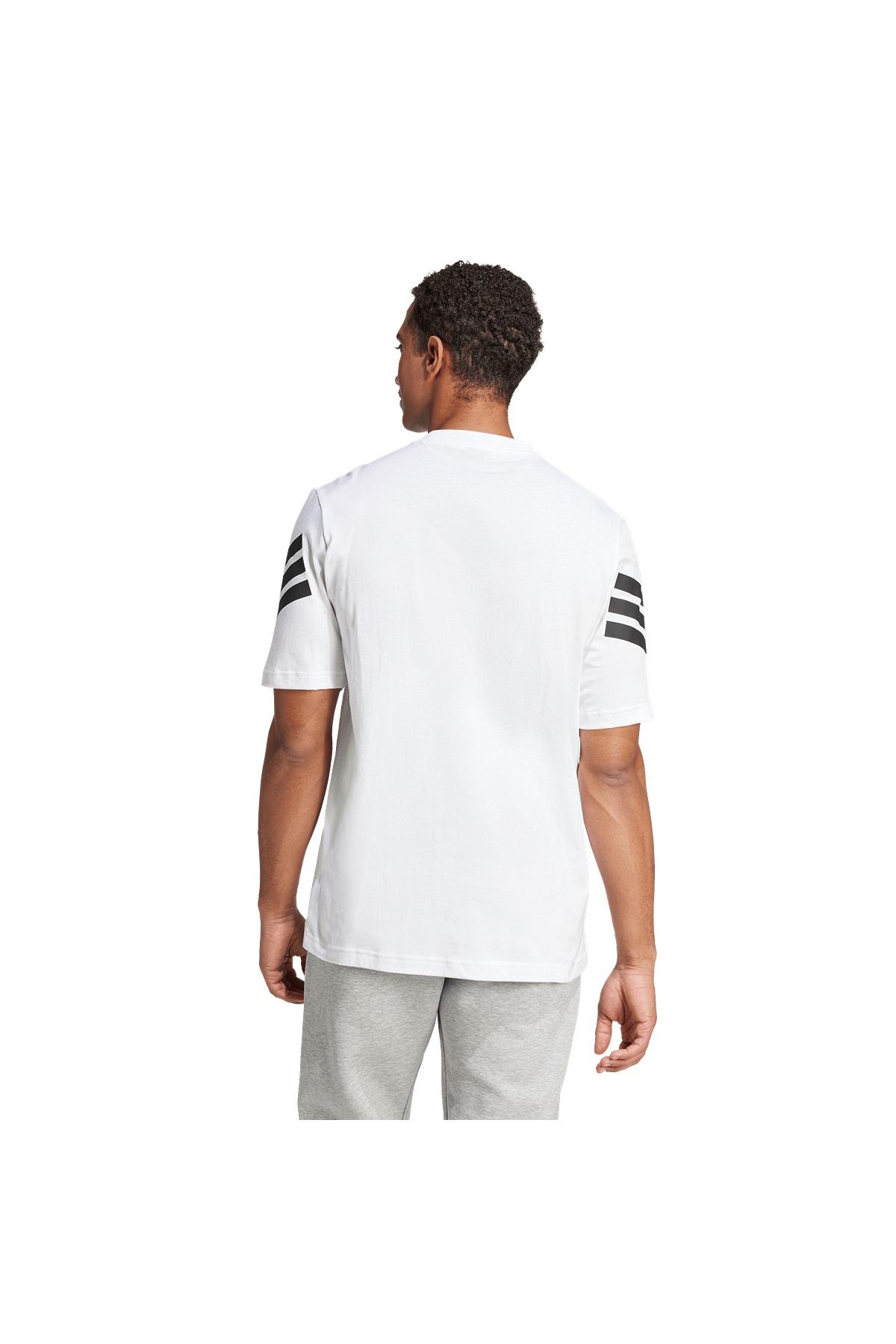 adidas Erkek  Beyaz  T-shirt M FI 3S REG T JD4880