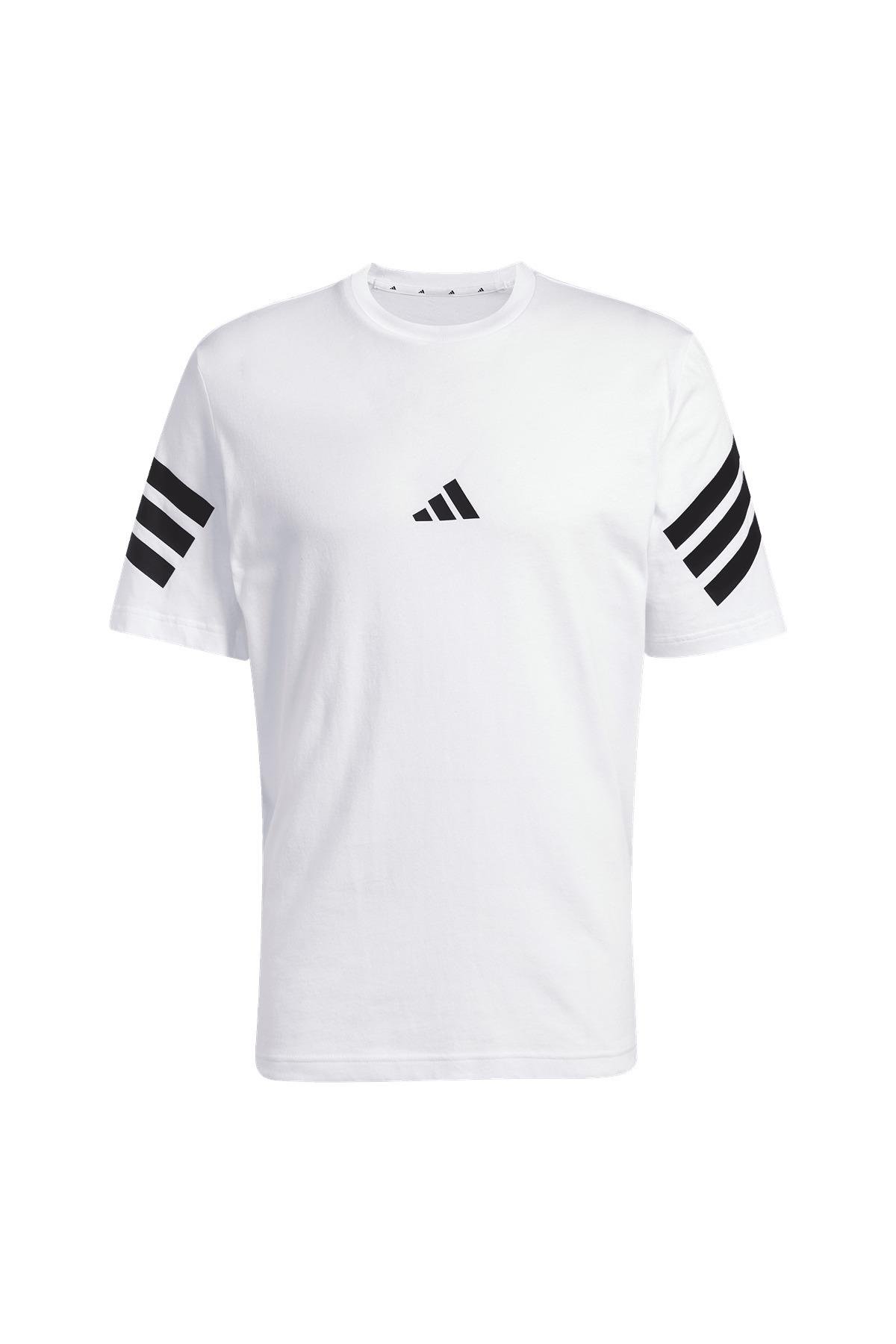 adidas Erkek  Beyaz  T-shirt M FI 3S REG T JD4880