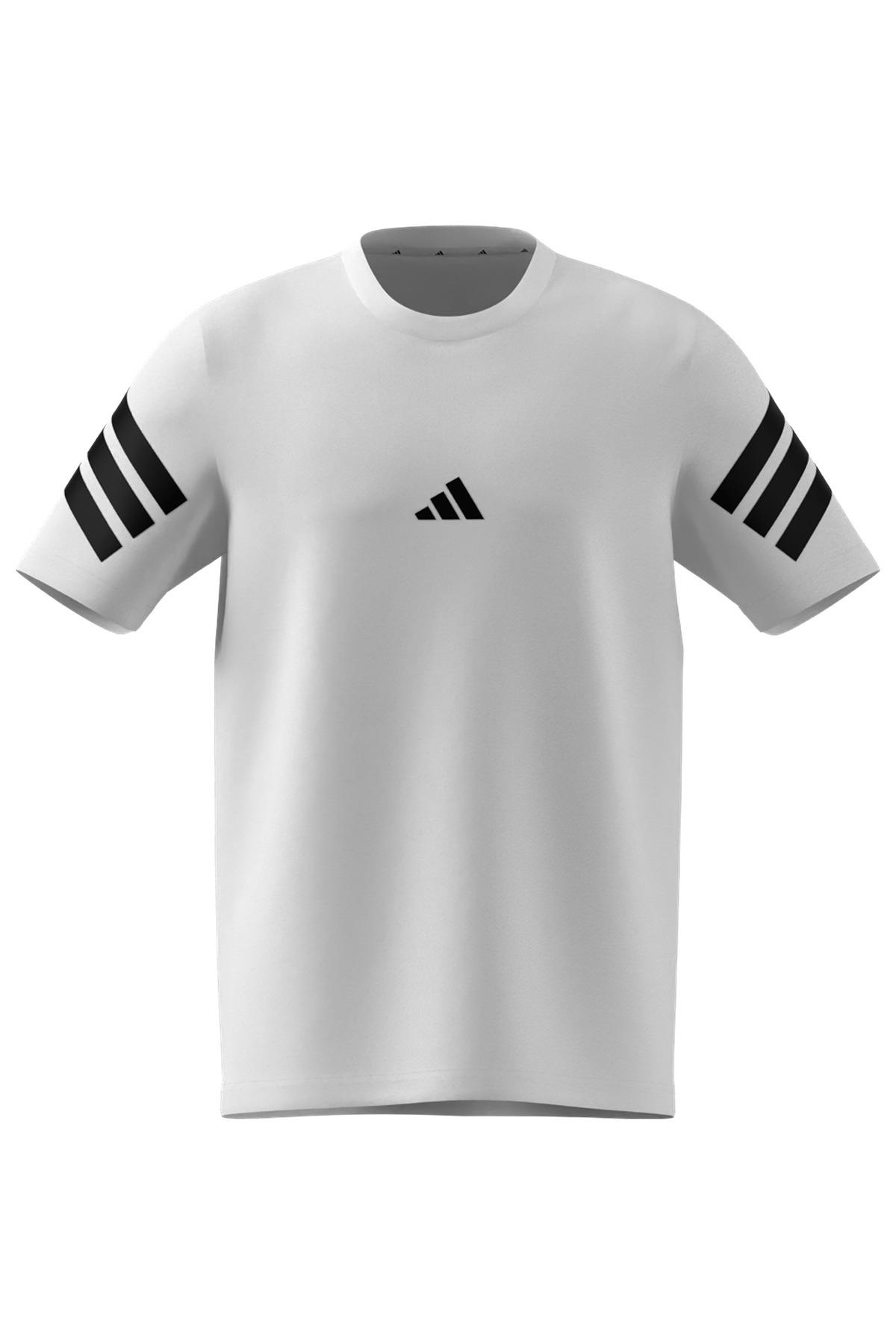 adidas Erkek  Beyaz  T-shirt M FI 3S REG T JD4880