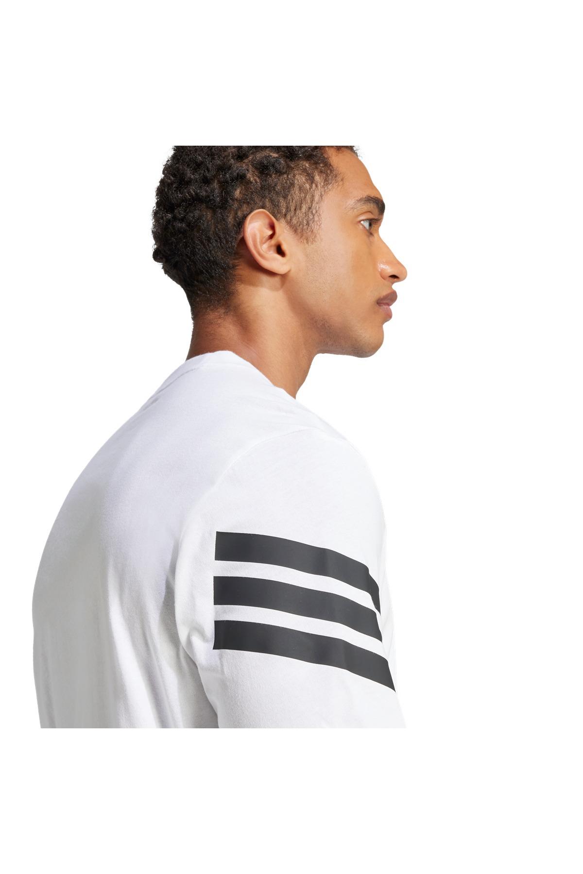 adidas Erkek  Beyaz  T-shirt M FI 3S REG T JD4880