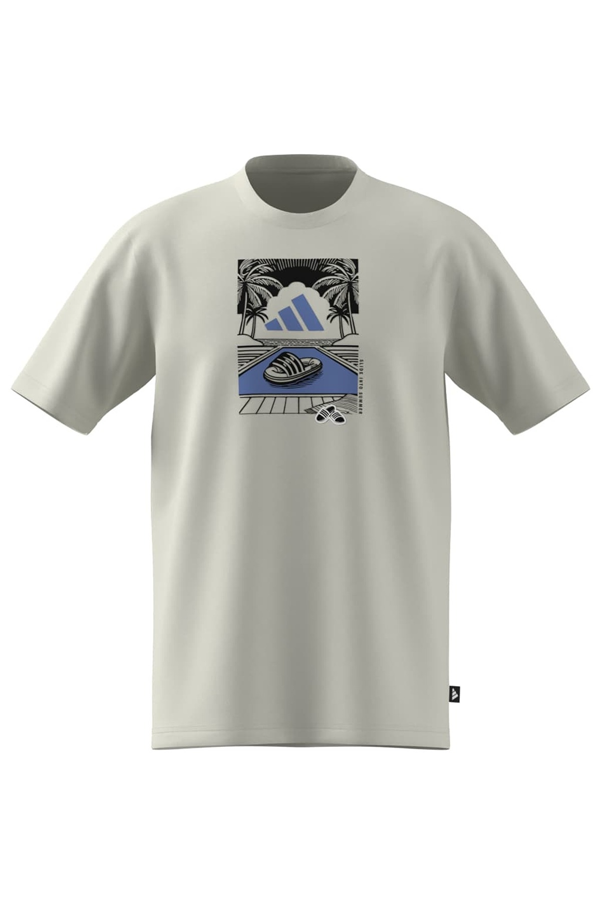 adidas Erkek Beyaz  T-shirt M S SLIDE RX T JZ5001