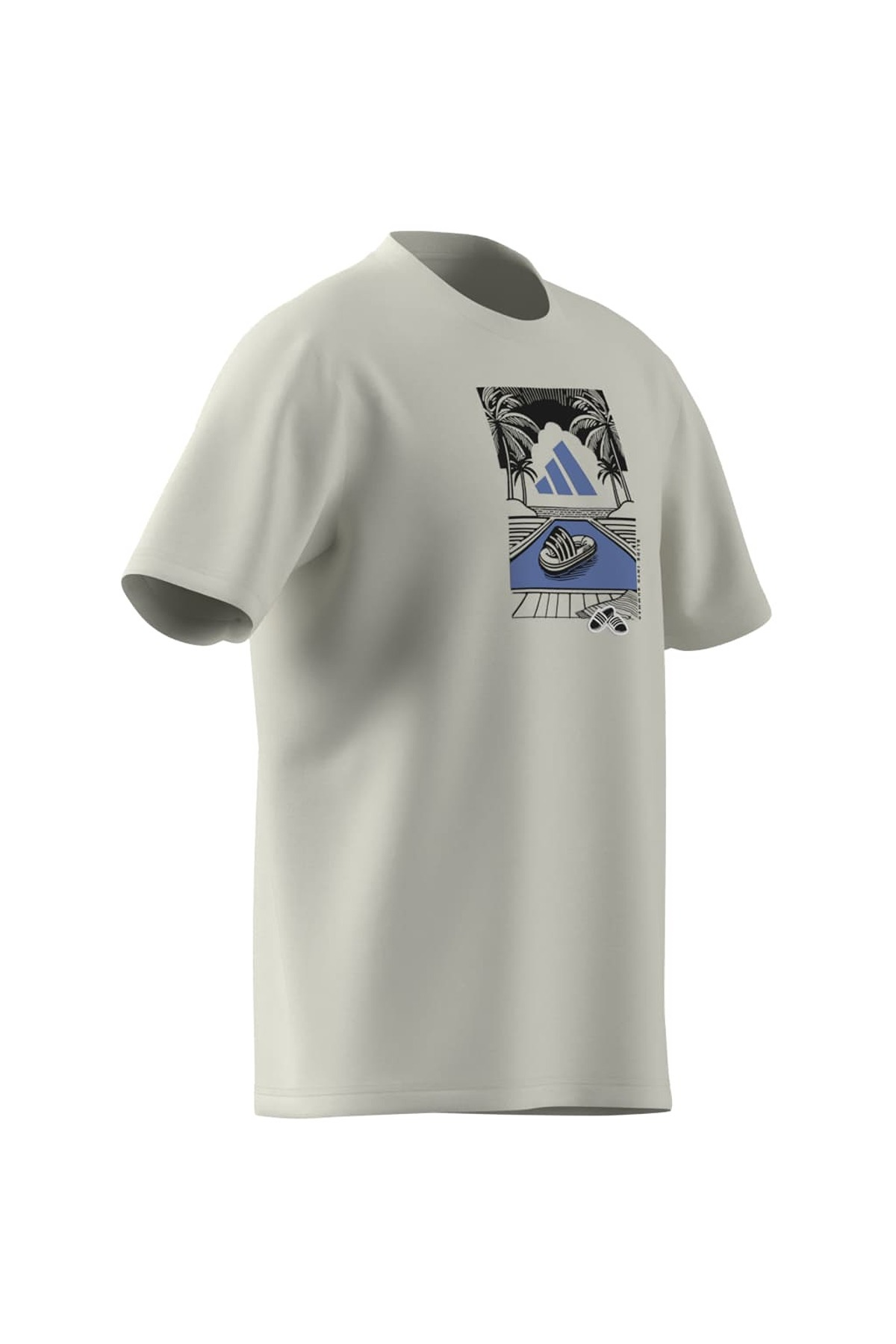 adidas Erkek Beyaz  T-shirt M S SLIDE RX T JZ5001