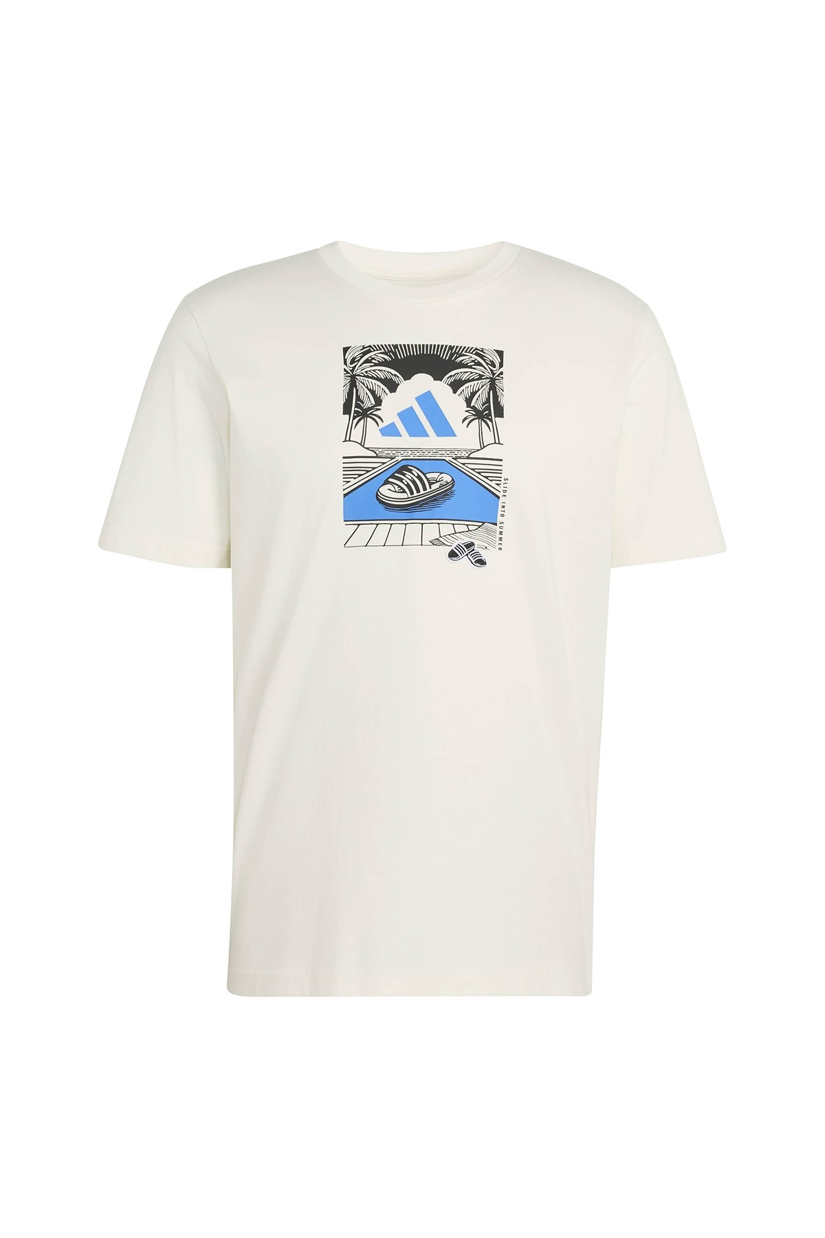 adidas Erkek Beyaz  T-shirt M S SLIDE RX T JZ5001