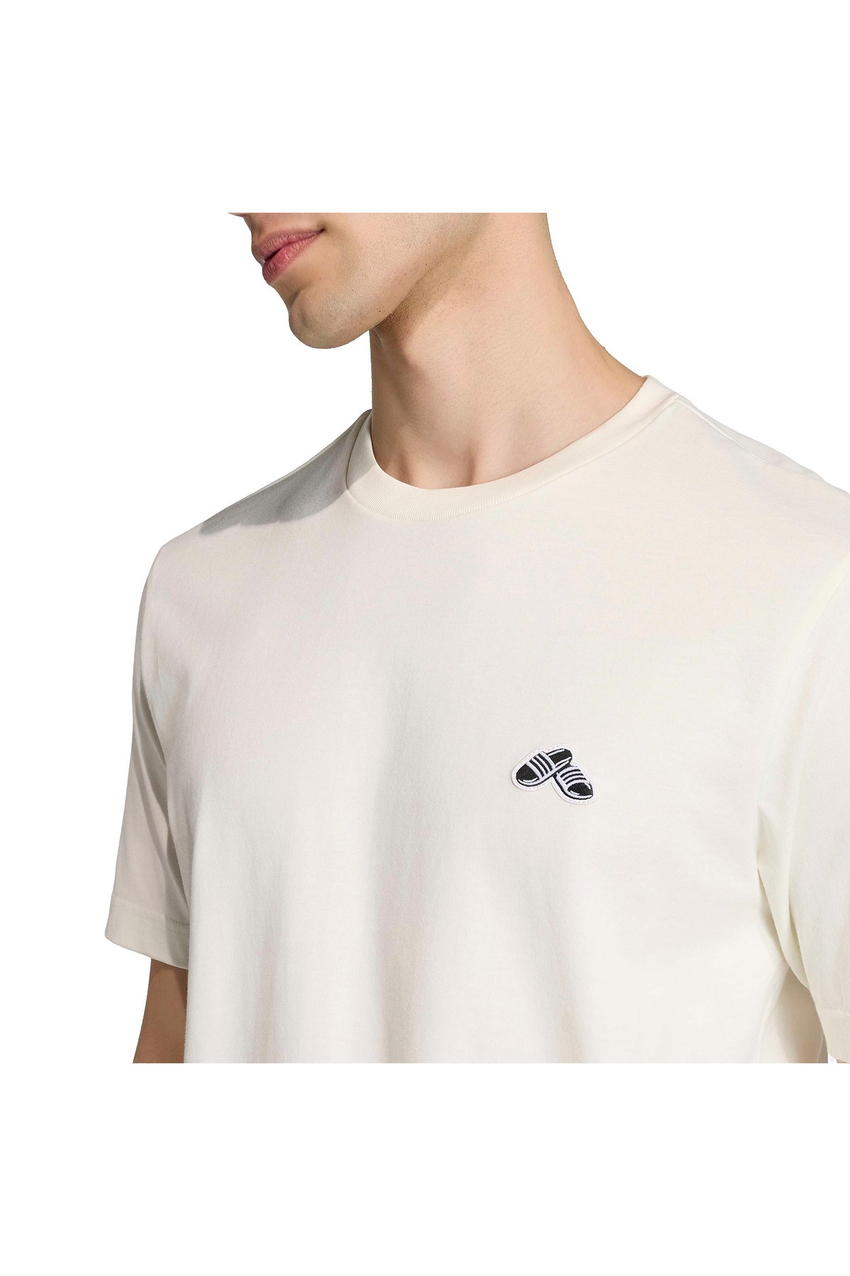adidas Erkek  Beyaz  T-shirt M S SLIDE SP PT JZ5000