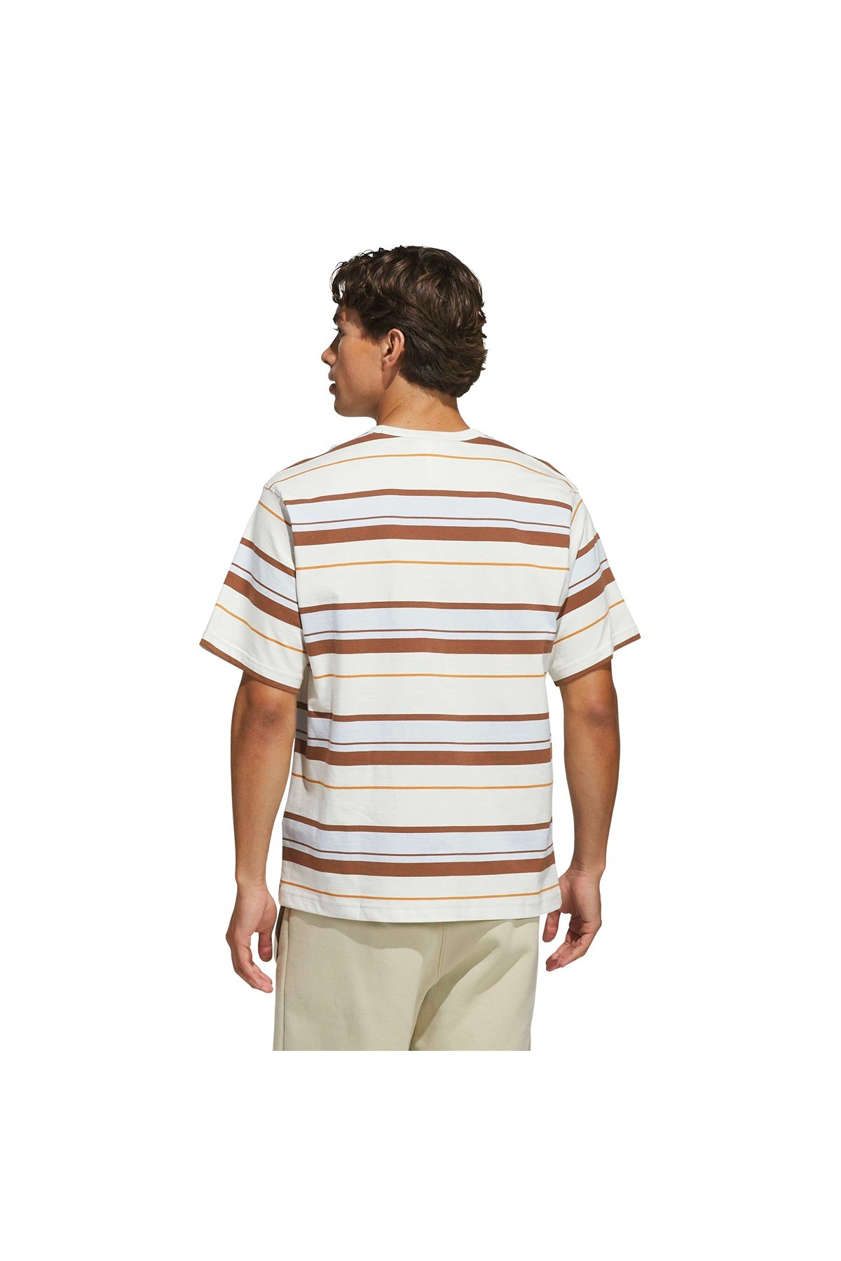 adidas Erkek  Beyaz  T-shirt STRIPE TEE KX1267