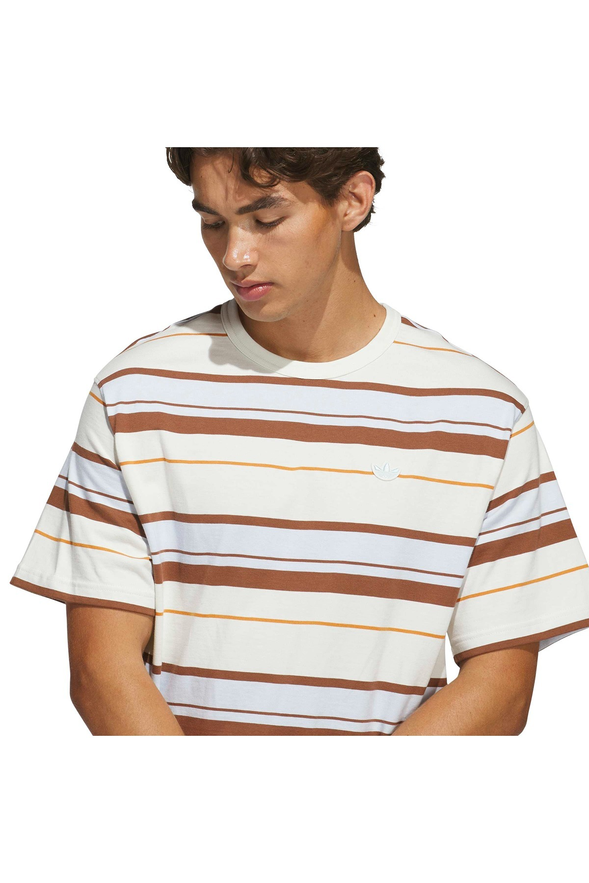 adidas Erkek  Beyaz  T-shirt STRIPE TEE KX1267