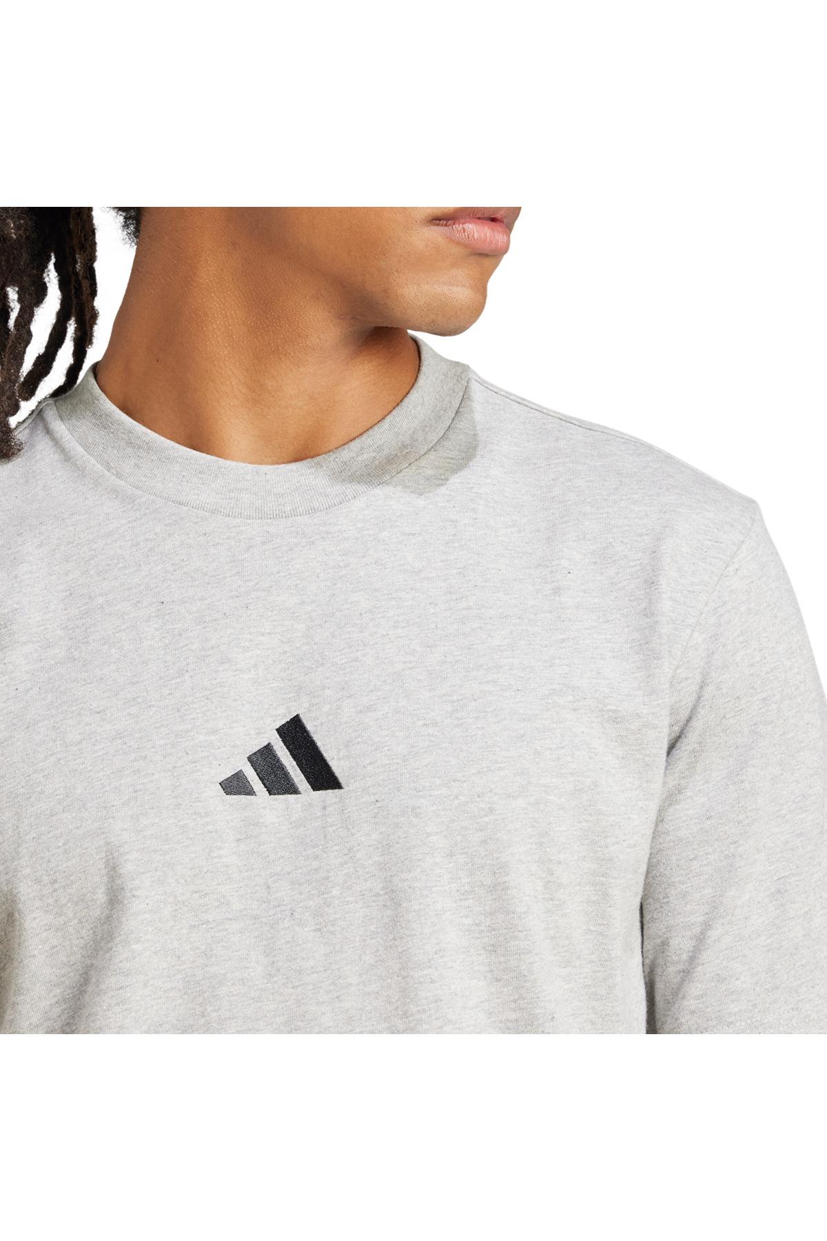 adidas Erkek  Gri  T-shirt M SL SJ T JF1091
