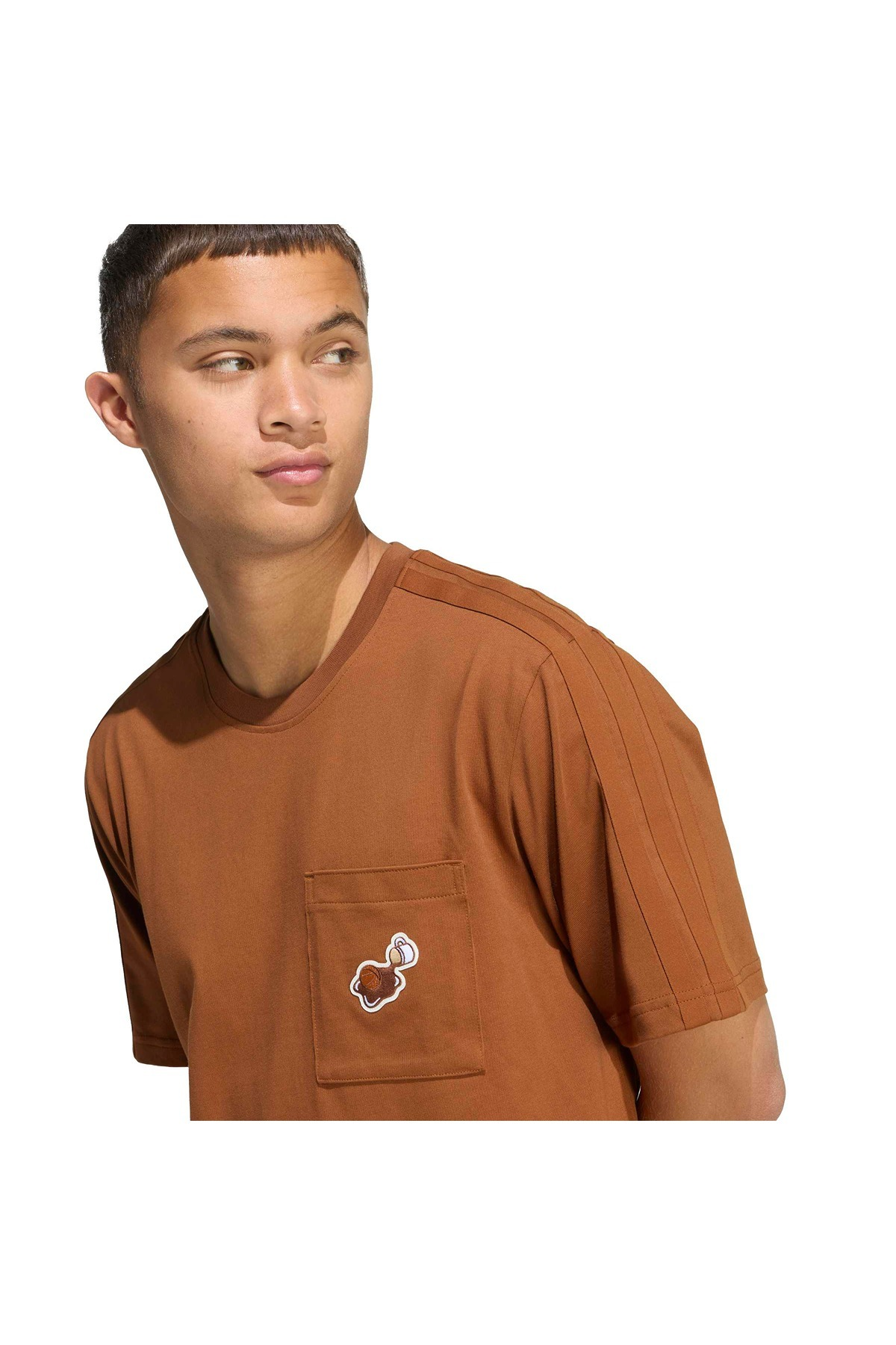 adidas Erkek Kahverengi  T-shirt M COFFEE PKT T KB4842