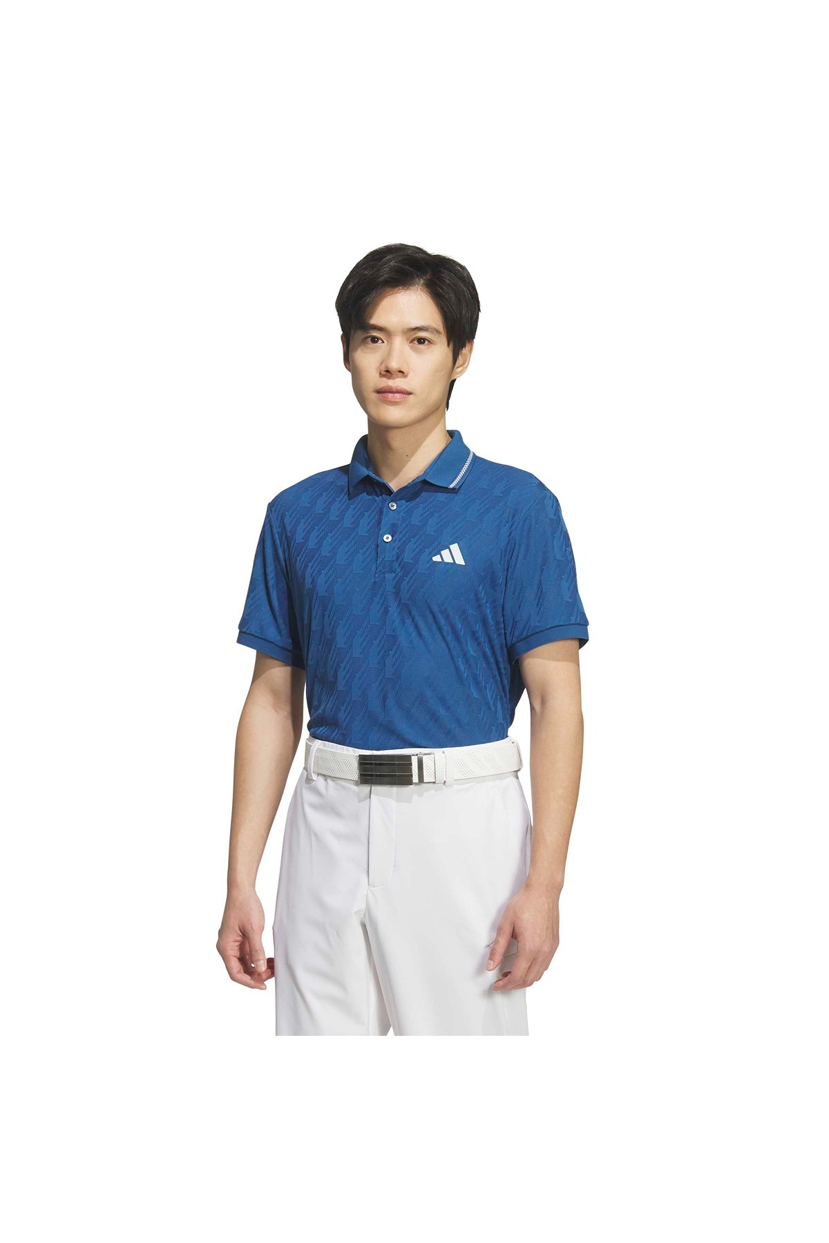 adidas Erkek  Mavi  Polo T-shirt JACQUARD POLO JZ4360