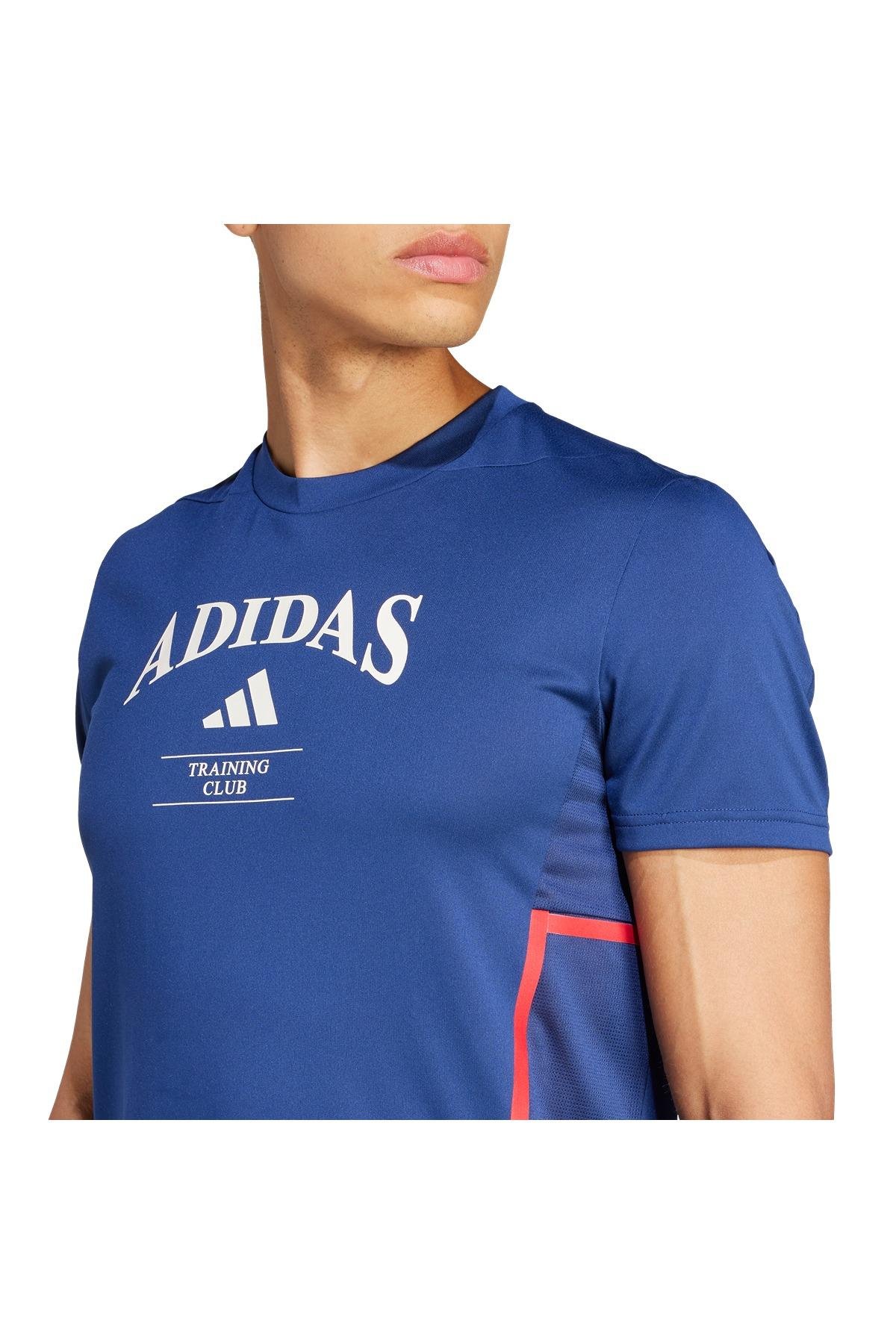 adidas Erkek  Mavi  T-shirt D4T HERITAGE TEE Mavi JI6353