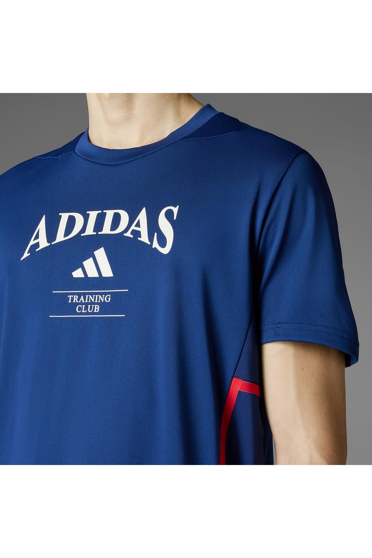 adidas Erkek  Mavi  T-shirt D4T HERITAGE TEE Mavi JI6353
