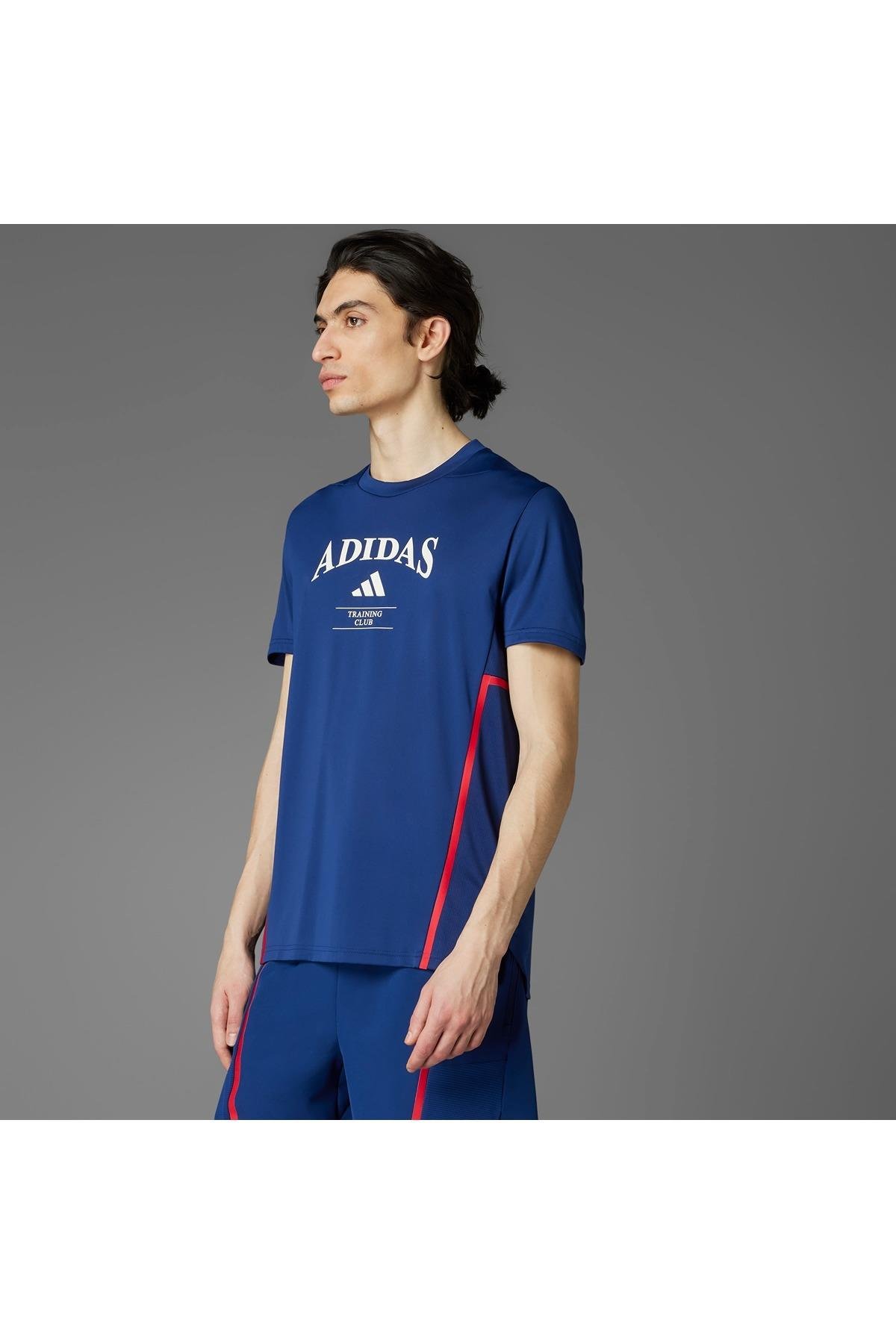 adidas Erkek  Mavi  T-shirt D4T HERITAGE TEE Mavi JI6353