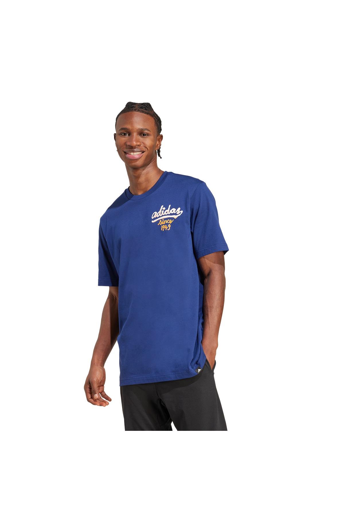 adidas Erkek  Mavi  T-shirt M SAUCE T JM6465