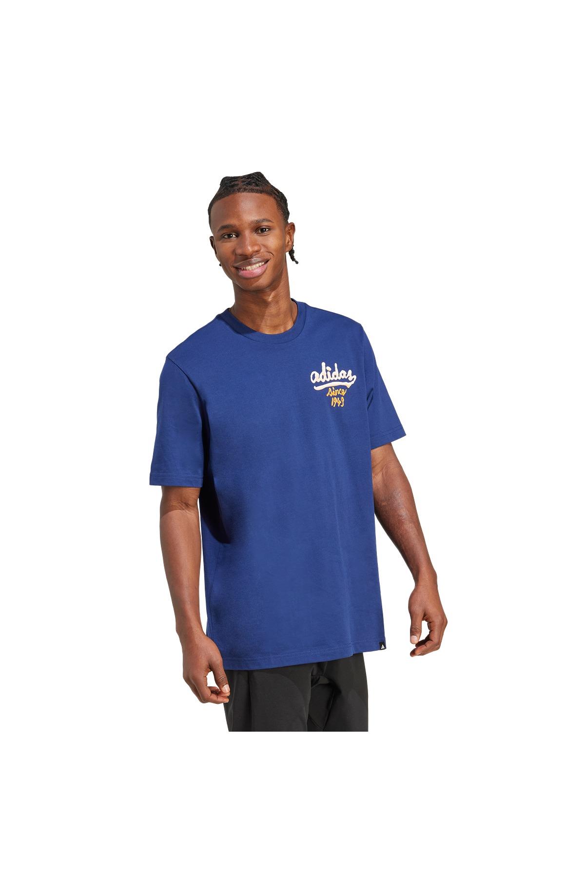adidas Erkek  Mavi  T-shirt M SAUCE T JM6465