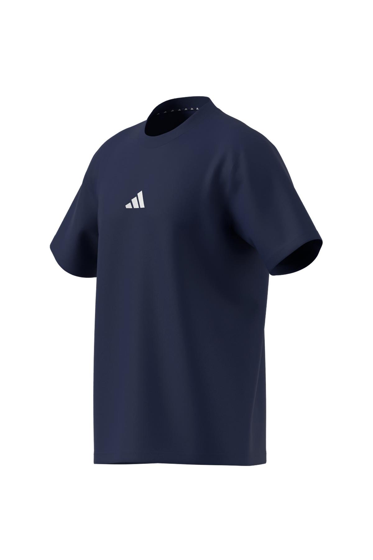 adidas Erkek  Mavi  T-shirt M SL SJ T JF1093