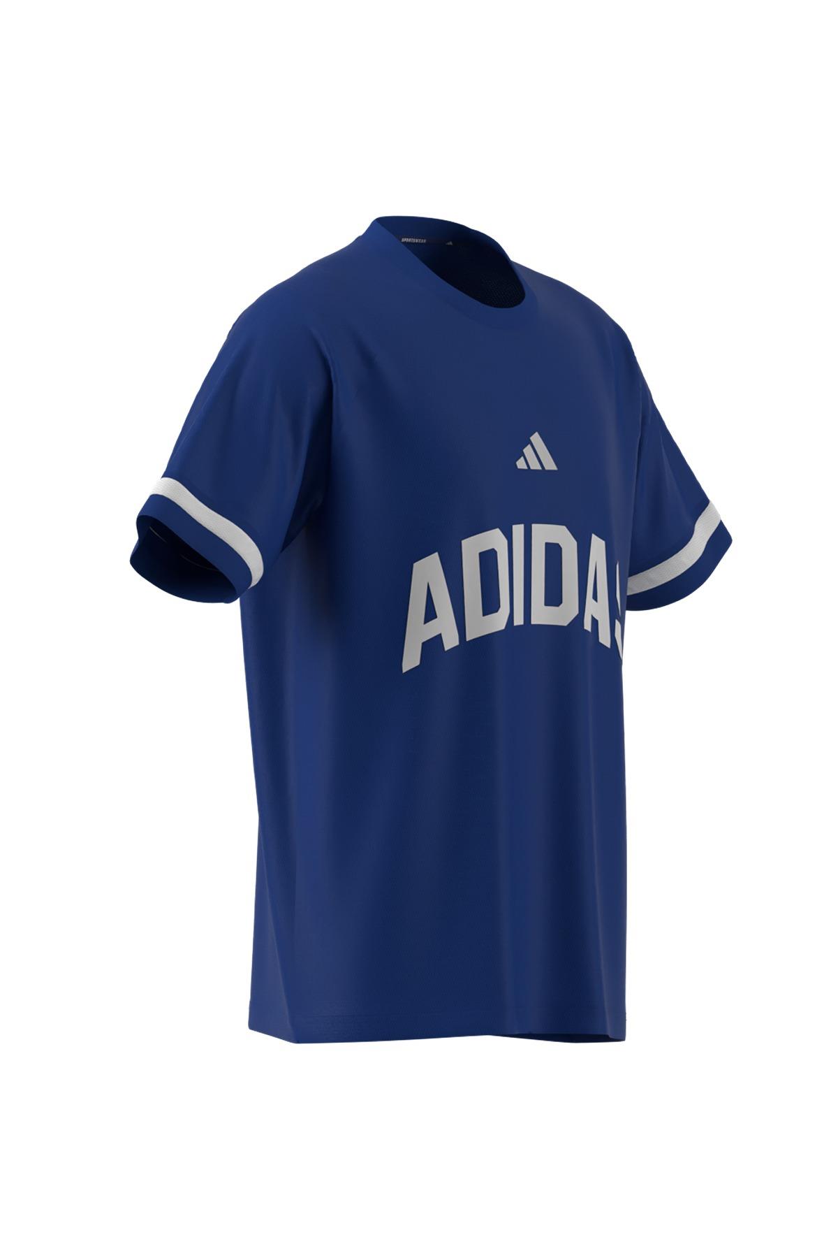 adidas Erkek  Mavi  T-shirt M US SPORT TEE JD8098