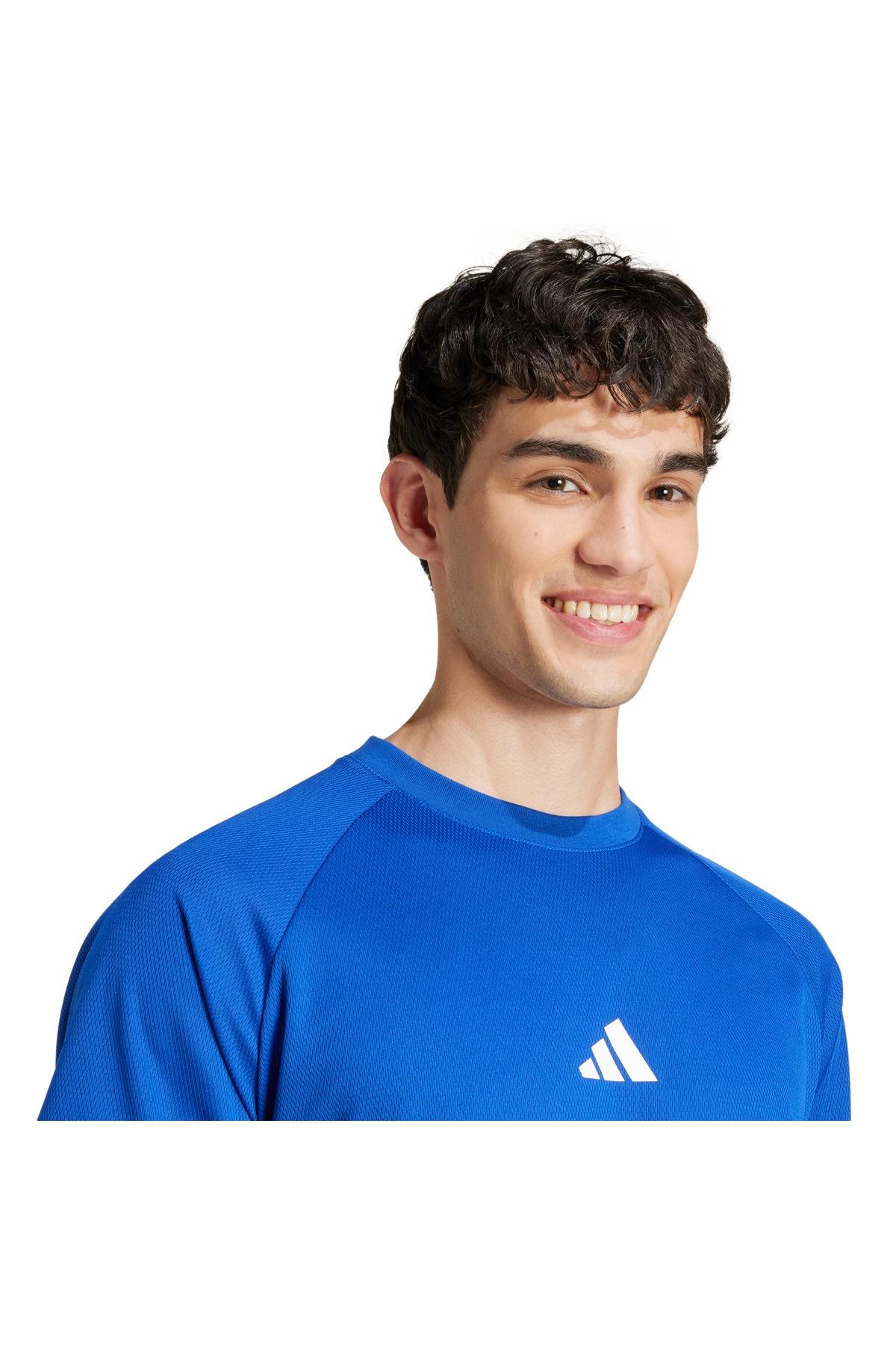 adidas Erkek  Mavi  T-shirt M US SPORT TEE JD8098