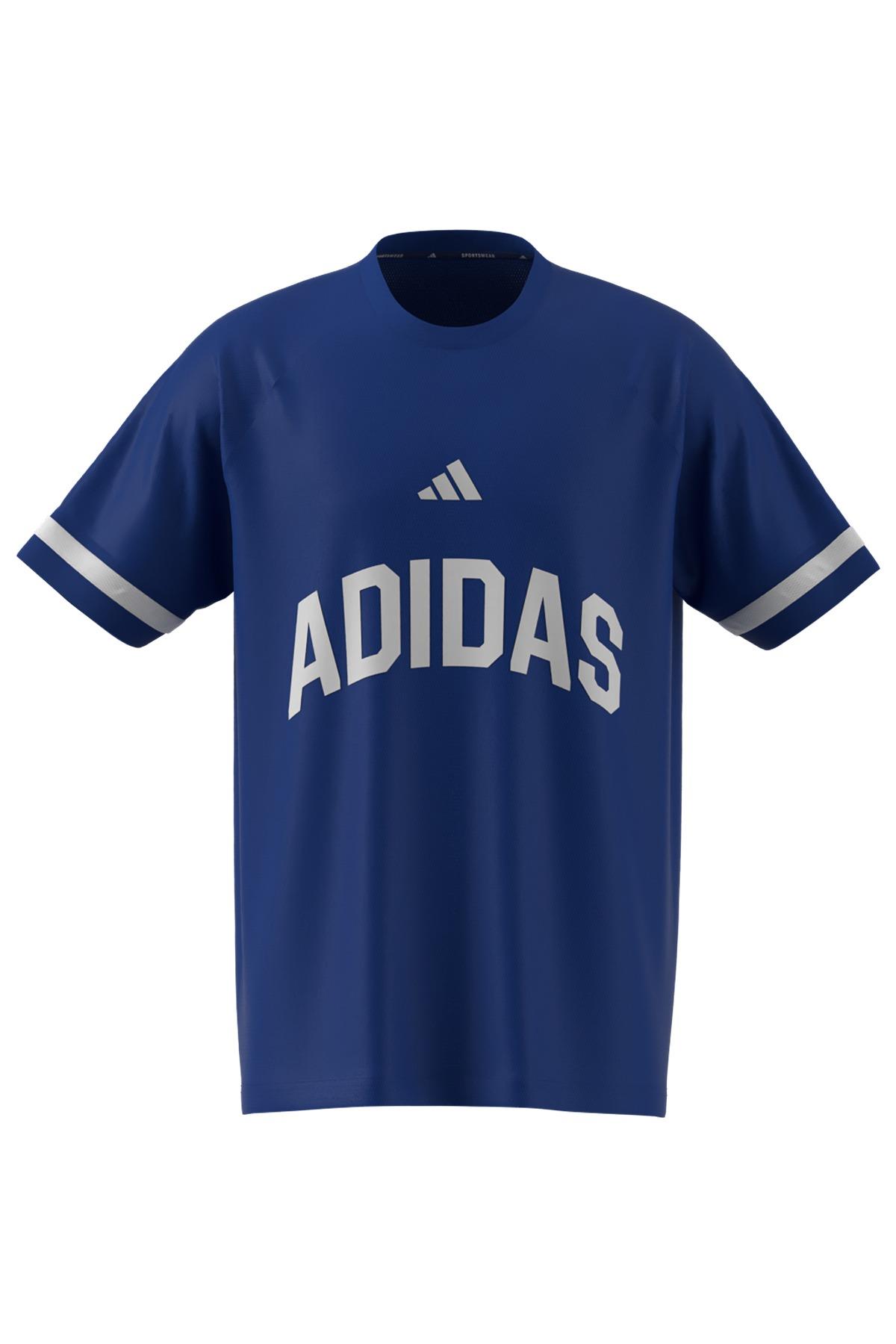 adidas Erkek  Mavi  T-shirt M US SPORT TEE JD8098