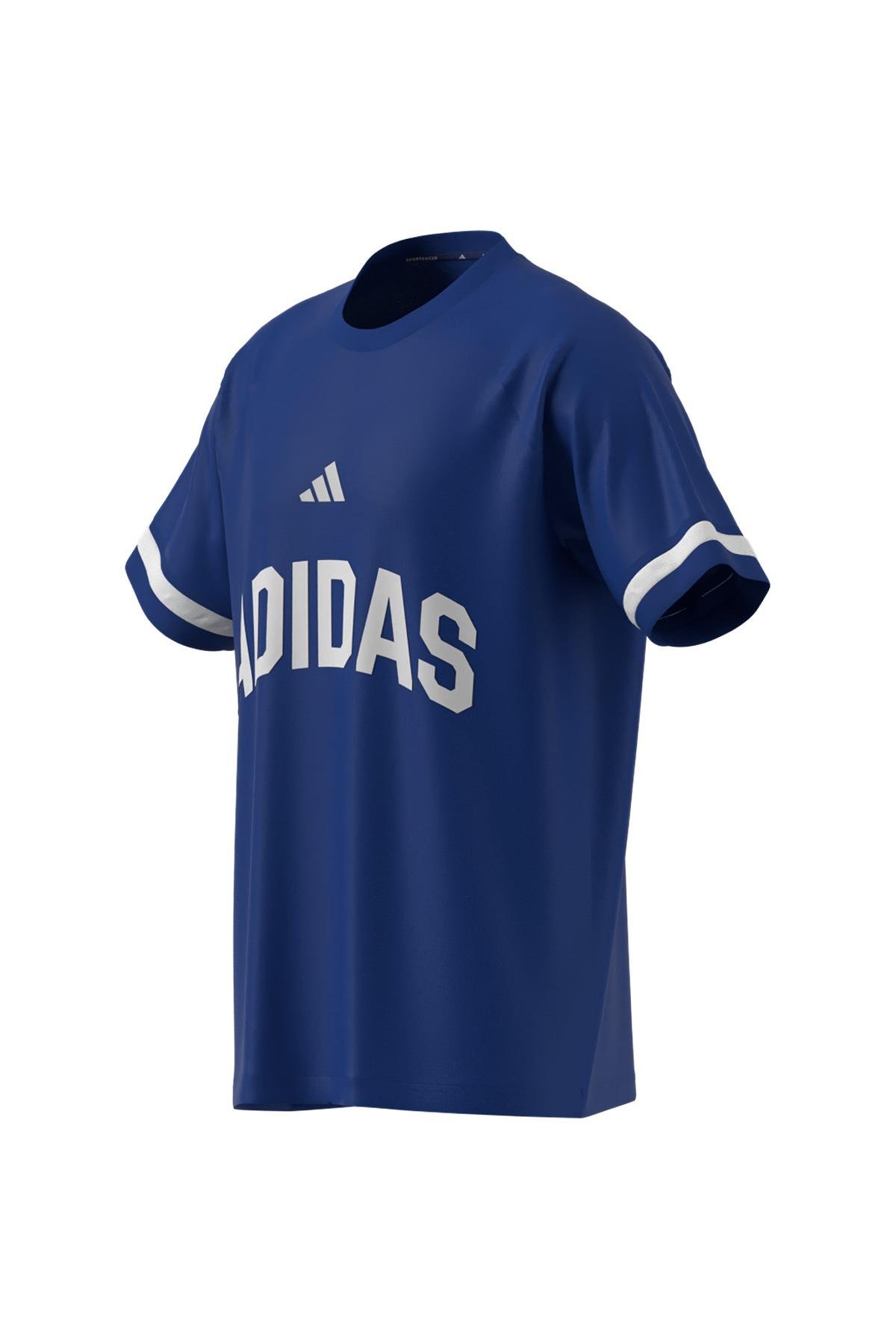 adidas Erkek  Mavi  T-shirt M US SPORT TEE JD8098