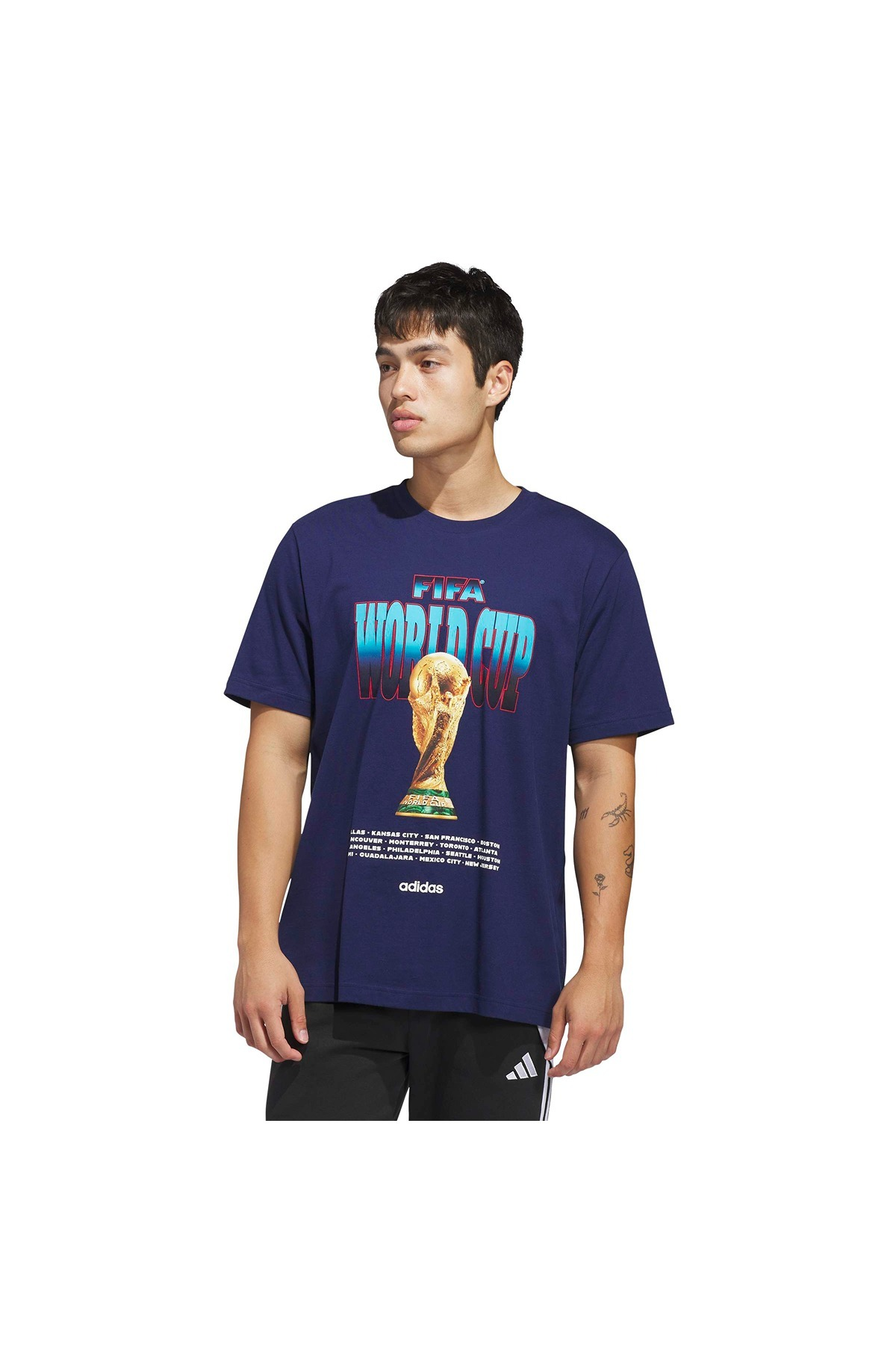 adidas  Erkek Mavi  T-shirt M WC TOUR TEE 2 KH3680