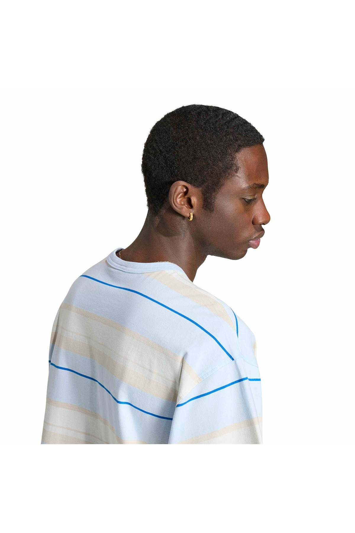 adidas Erkek  Mavi  T-shirt STRIPE TEE KX1268