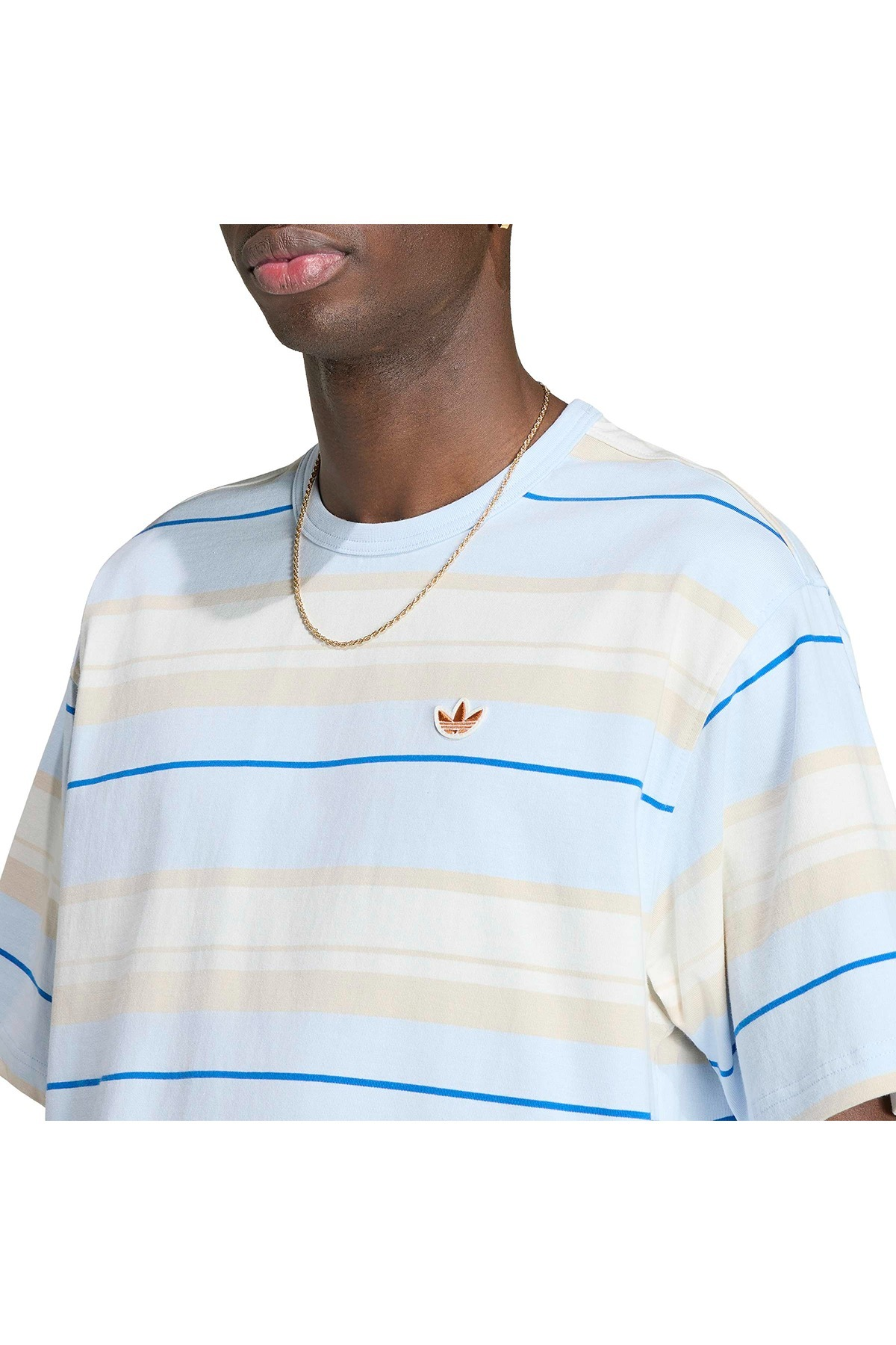 adidas Erkek  Mavi  T-shirt STRIPE TEE KX1268