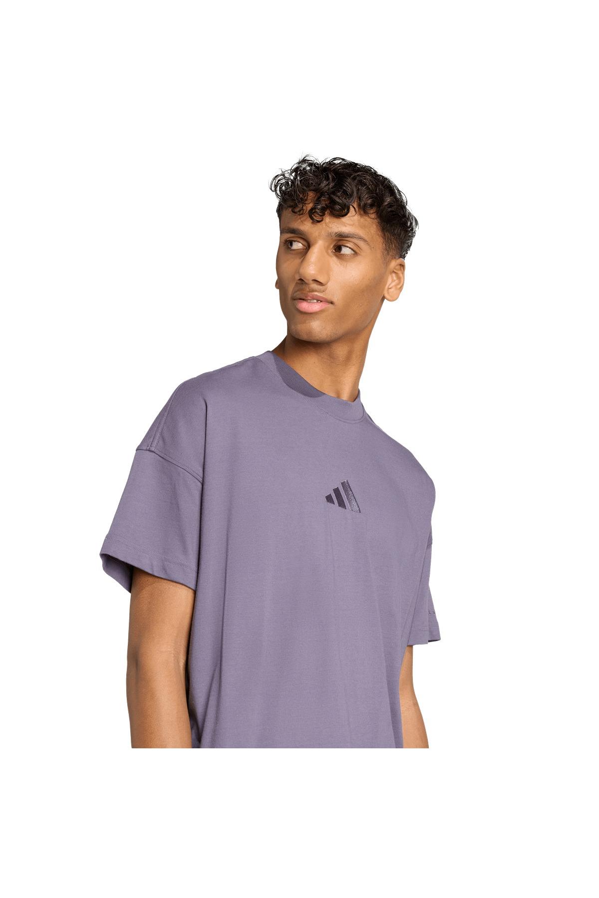 adidas Erkek  Mor  T-shirt M A SZN T JX5086