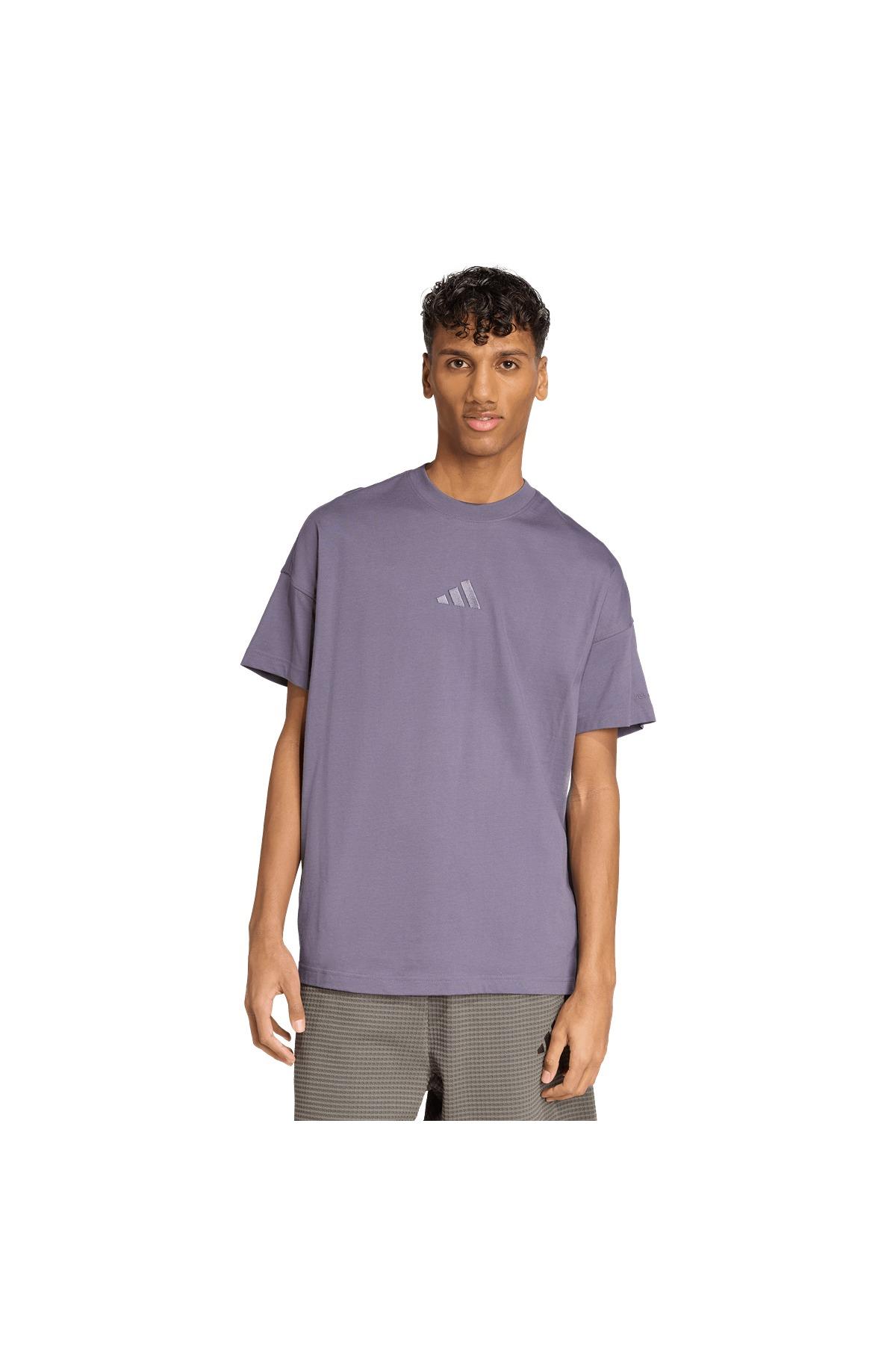 adidas Erkek  Mor  T-shirt M A SZN T JX5086