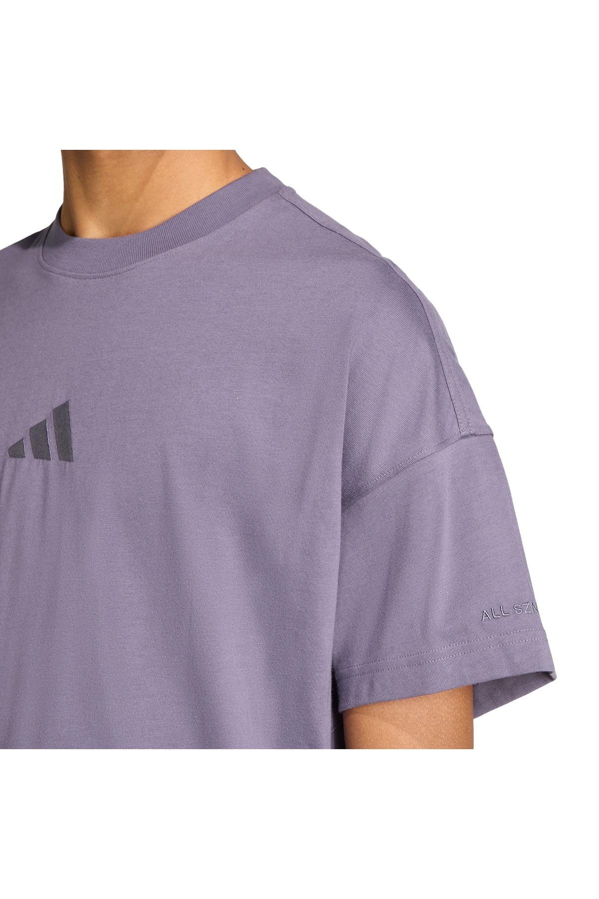 adidas Erkek  Mor  T-shirt M A SZN T JX5086