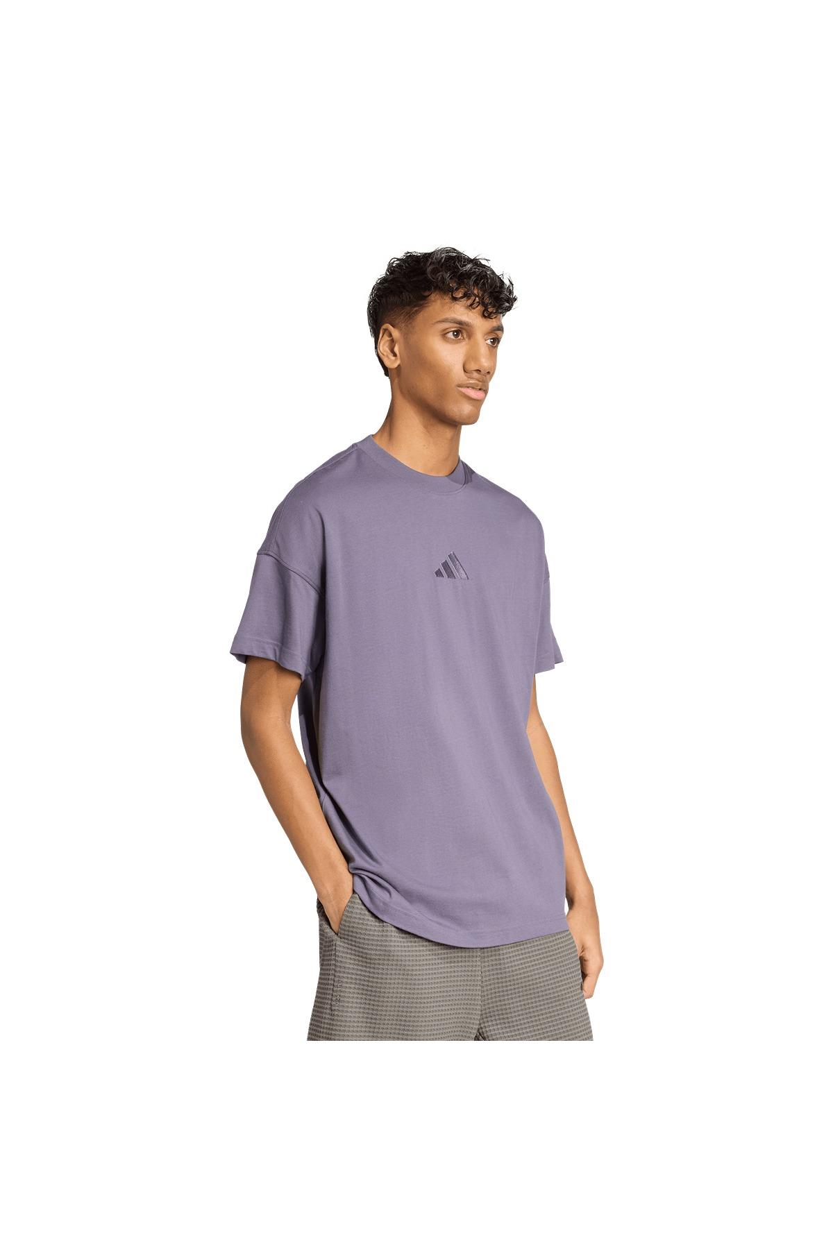adidas Erkek  Mor  T-shirt M A SZN T JX5086