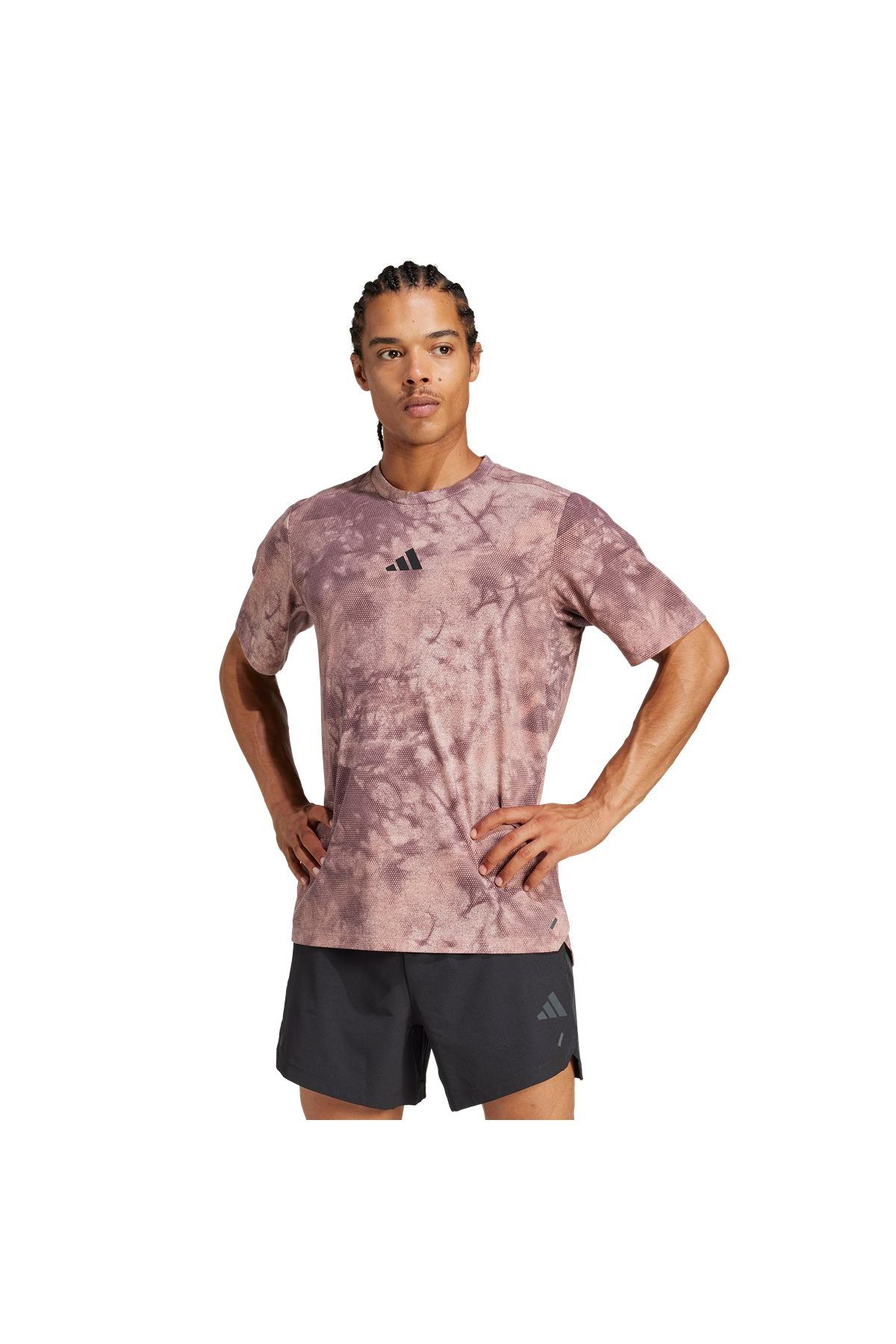 adidas Erkek  Pembe  T-Shirt POWER AOP TEE JP3341
