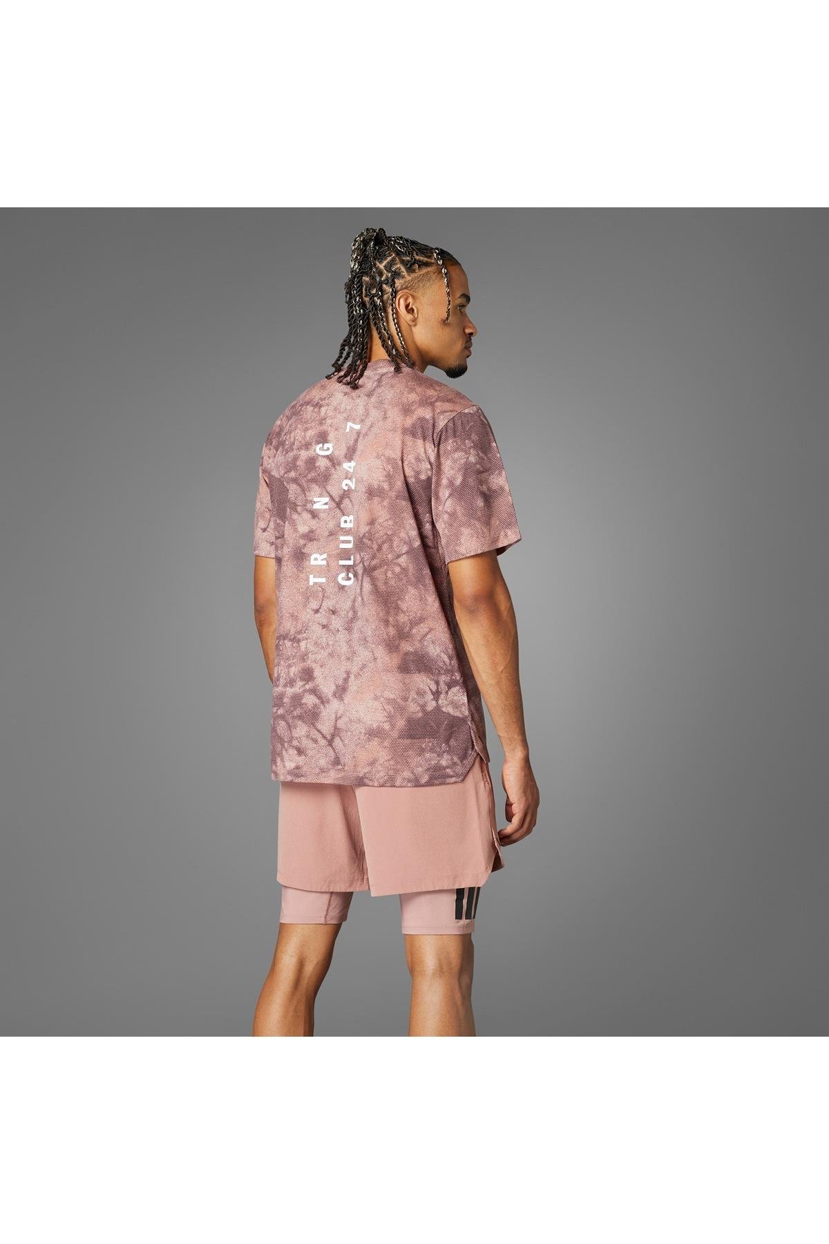 adidas Erkek  Pembe  T-Shirt POWER AOP TEE JP3341