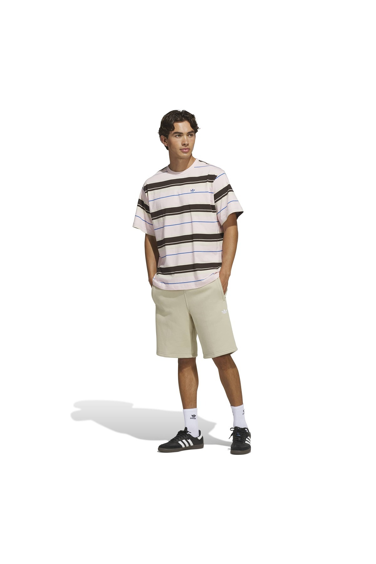 adidas Erkek  Pembe  T-shirt STRIPE TEE KX1269