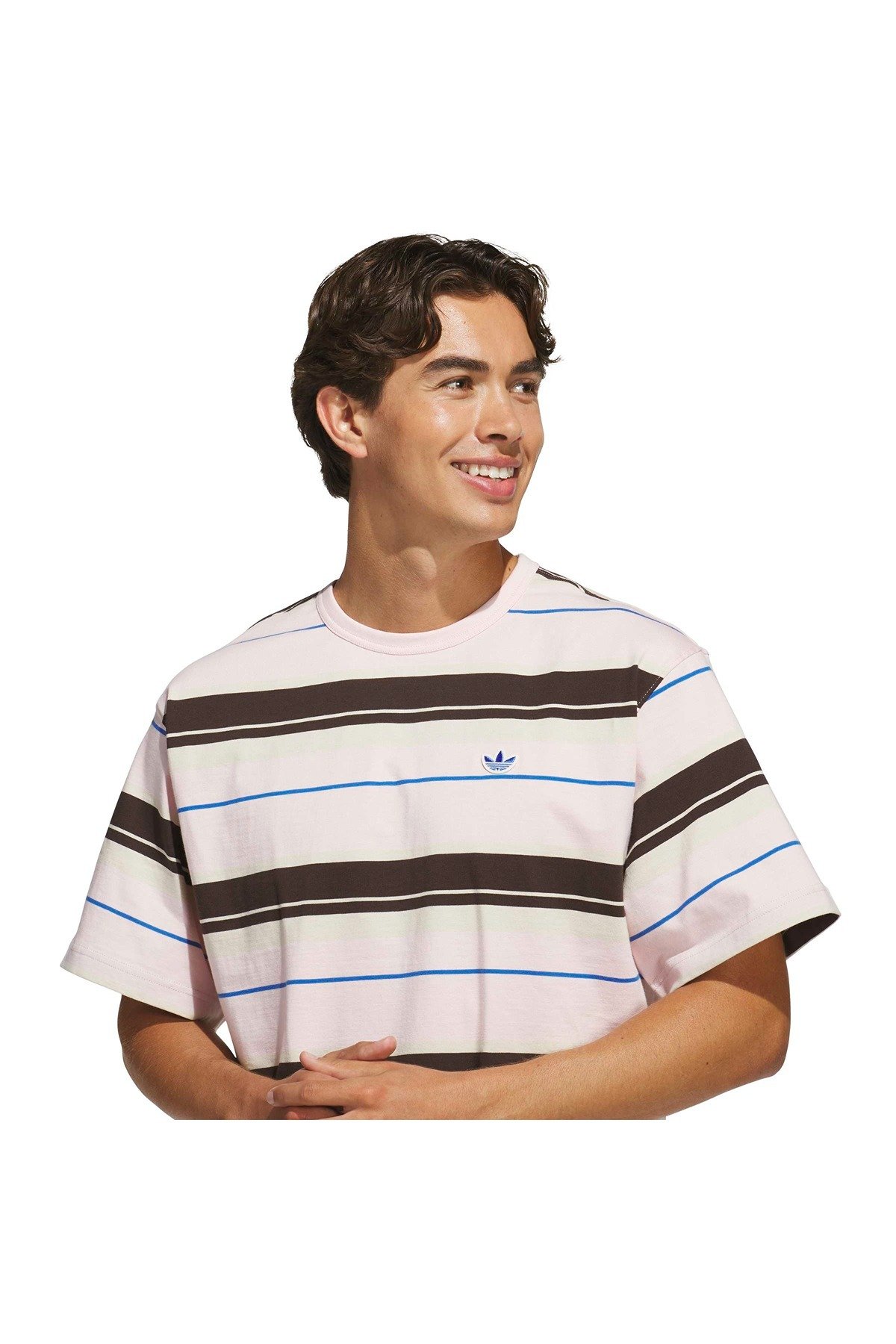 adidas Erkek  Pembe  T-shirt STRIPE TEE KX1269