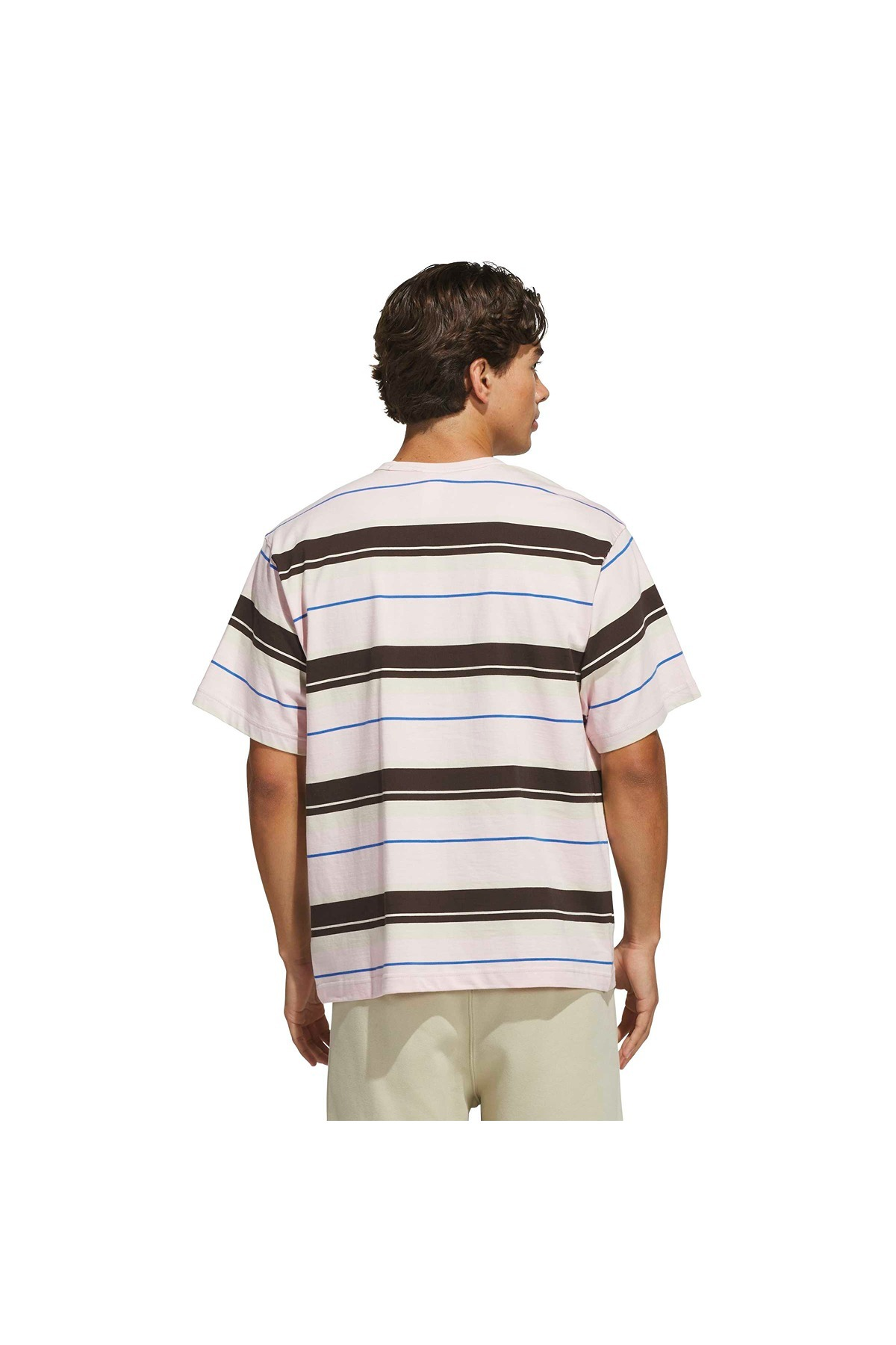 adidas Erkek  Pembe  T-shirt STRIPE TEE KX1269