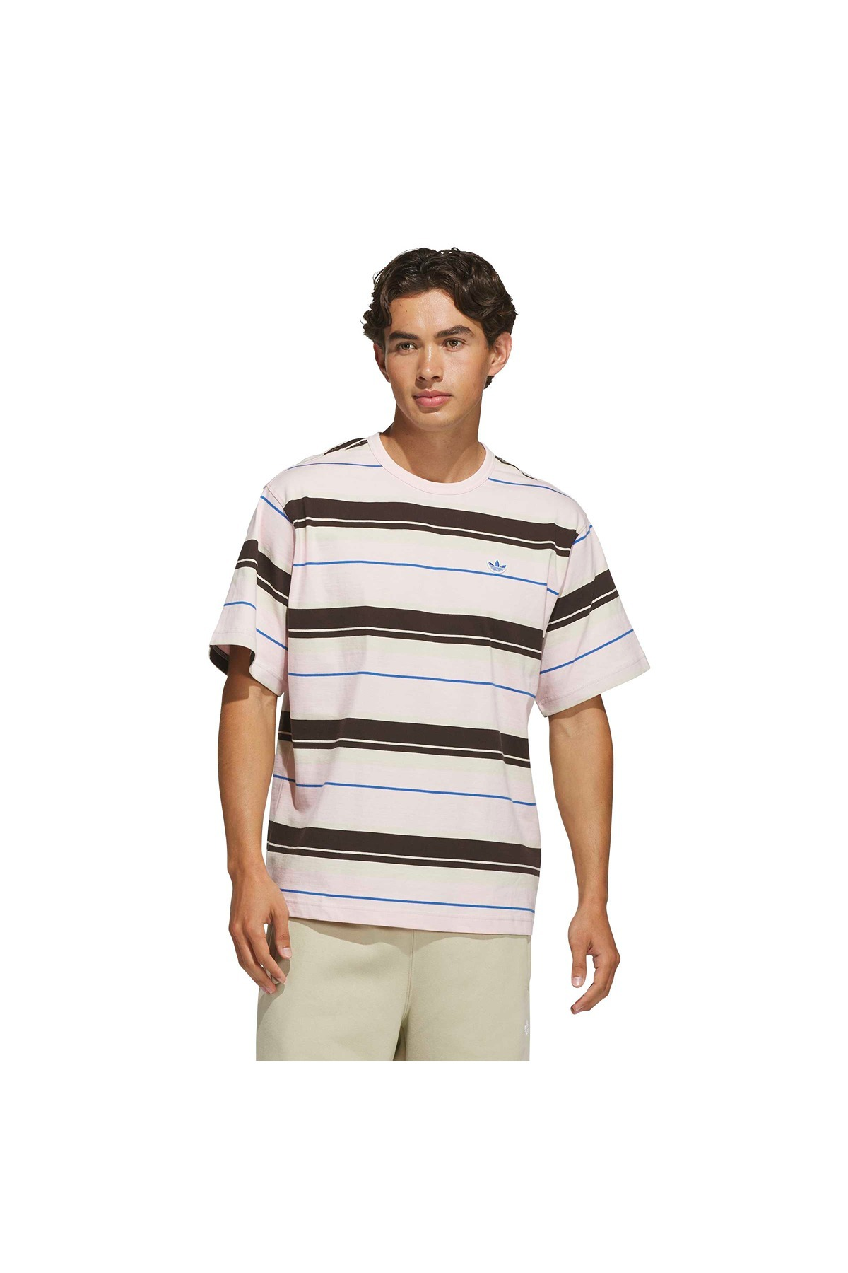 adidas Erkek  Pembe  T-shirt STRIPE TEE KX1269