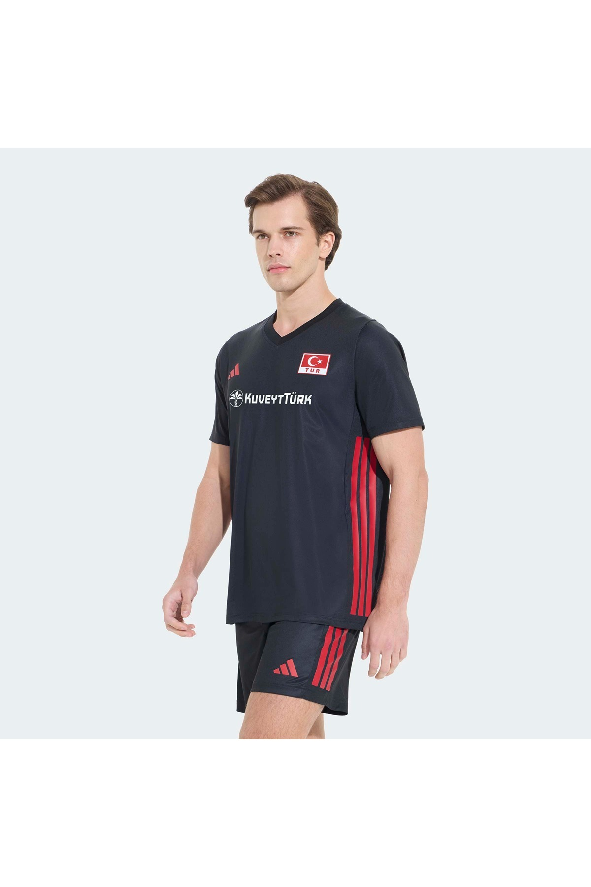 adidas Erkek  Siyah  Forma CUQuickset SS M TVF KM7473