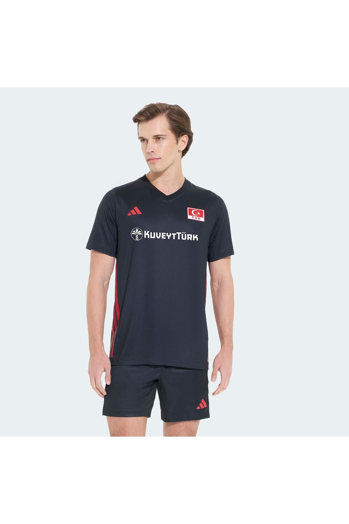 adidas Erkek  Siyah  Forma CUQuickset SS M TVF KM7473