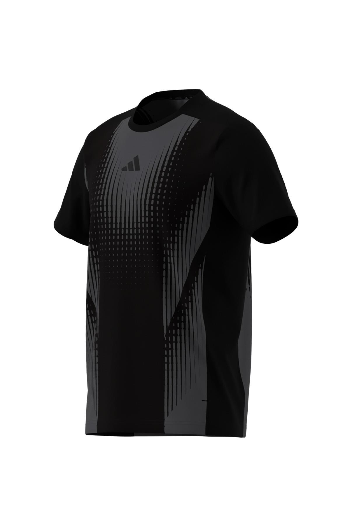 adidas Erkek  Siyah  T-shirt AIRCHILL TEE Siyah JI8196