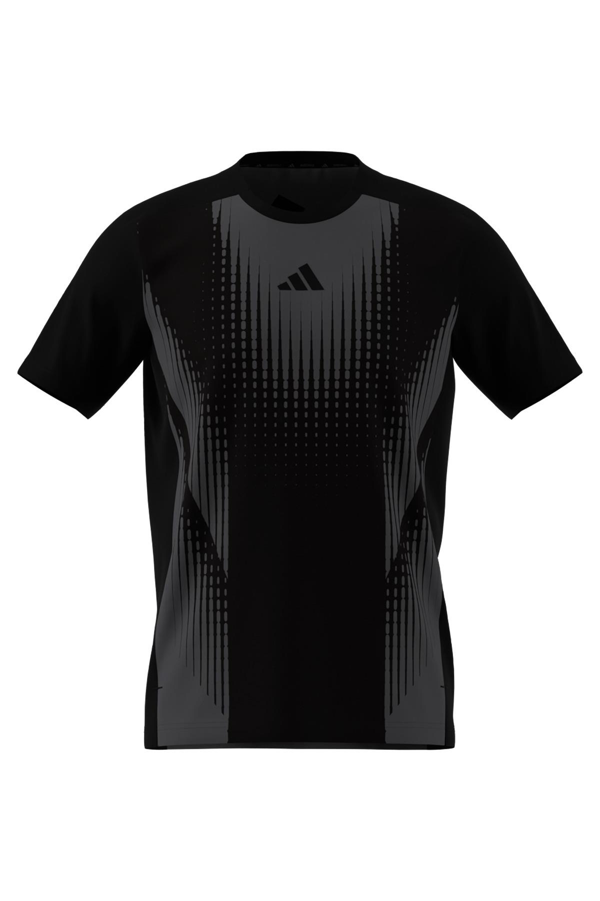adidas Erkek  Siyah  T-shirt AIRCHILL TEE Siyah JI8196