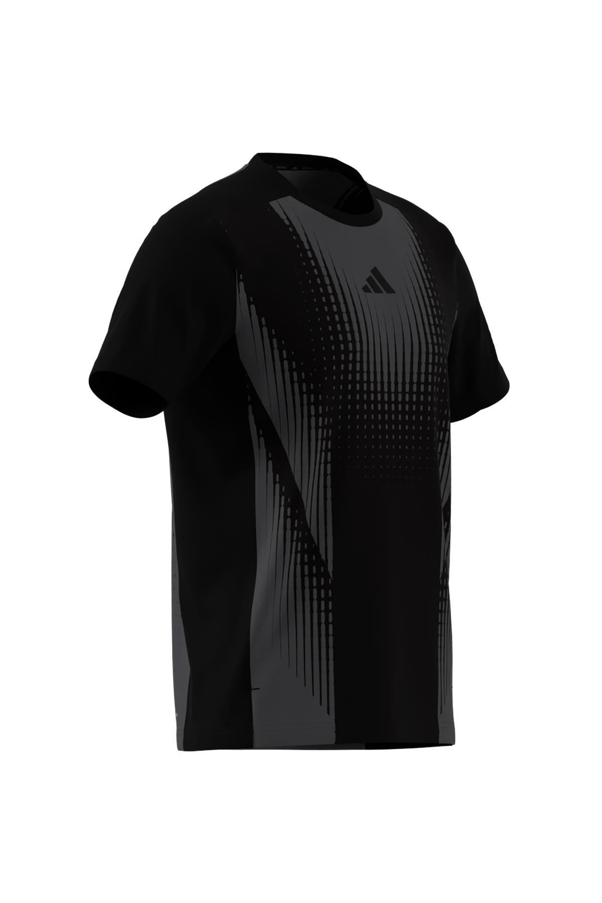 adidas Erkek  Siyah  T-shirt AIRCHILL TEE Siyah JI8196