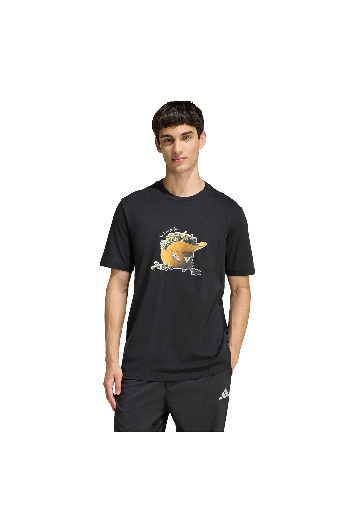 adidas Erkek Siyah  T-shirt M POPCORN T KD3928