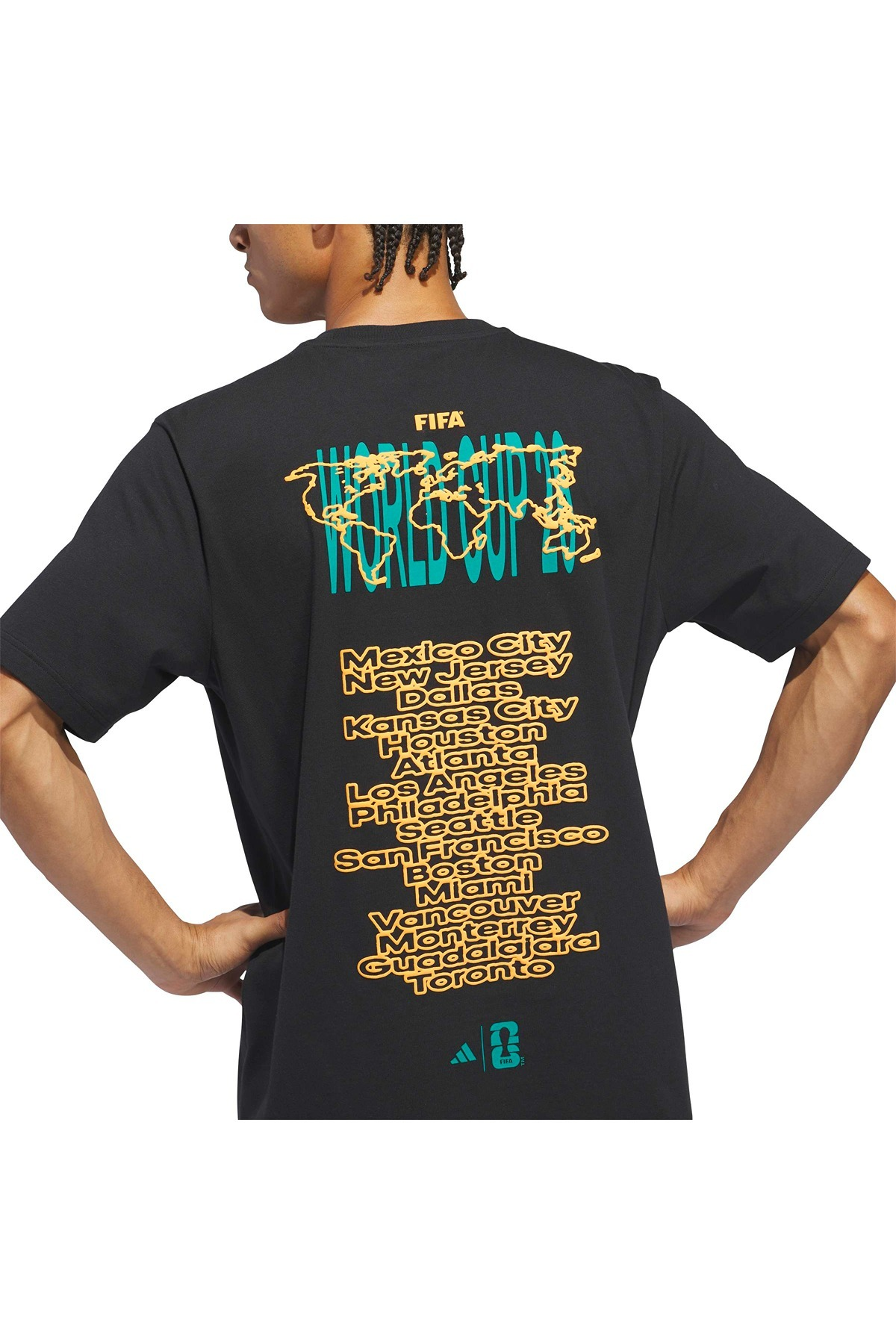 adidas Erkek  Siyah  T-shirt M WC TOUR TEE 1 KE1808