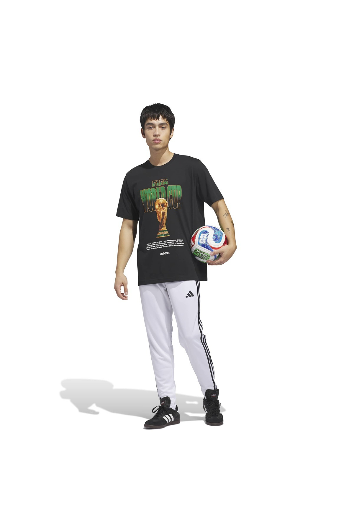 adidas  Erkek Siyah  T-shirt M WC TOUR TEE 2 KE1809