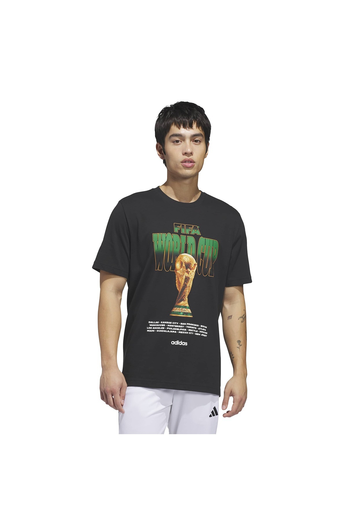 adidas  Erkek Siyah  T-shirt M WC TOUR TEE 2 KE1809