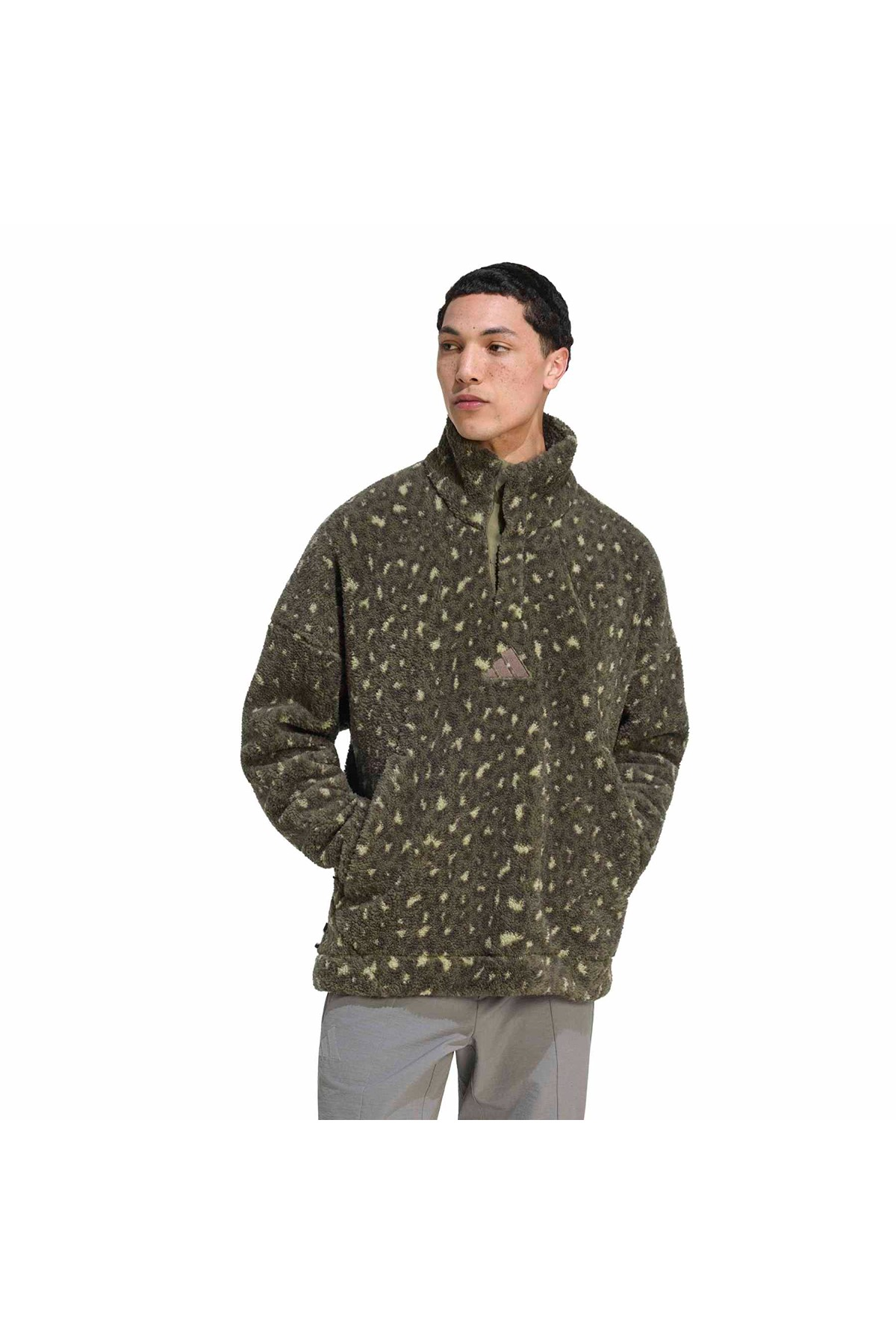 adidas Erkek Sweatshirt Terrex Xploric CLIMAWARM High Pile Snap Pullover KQ6614