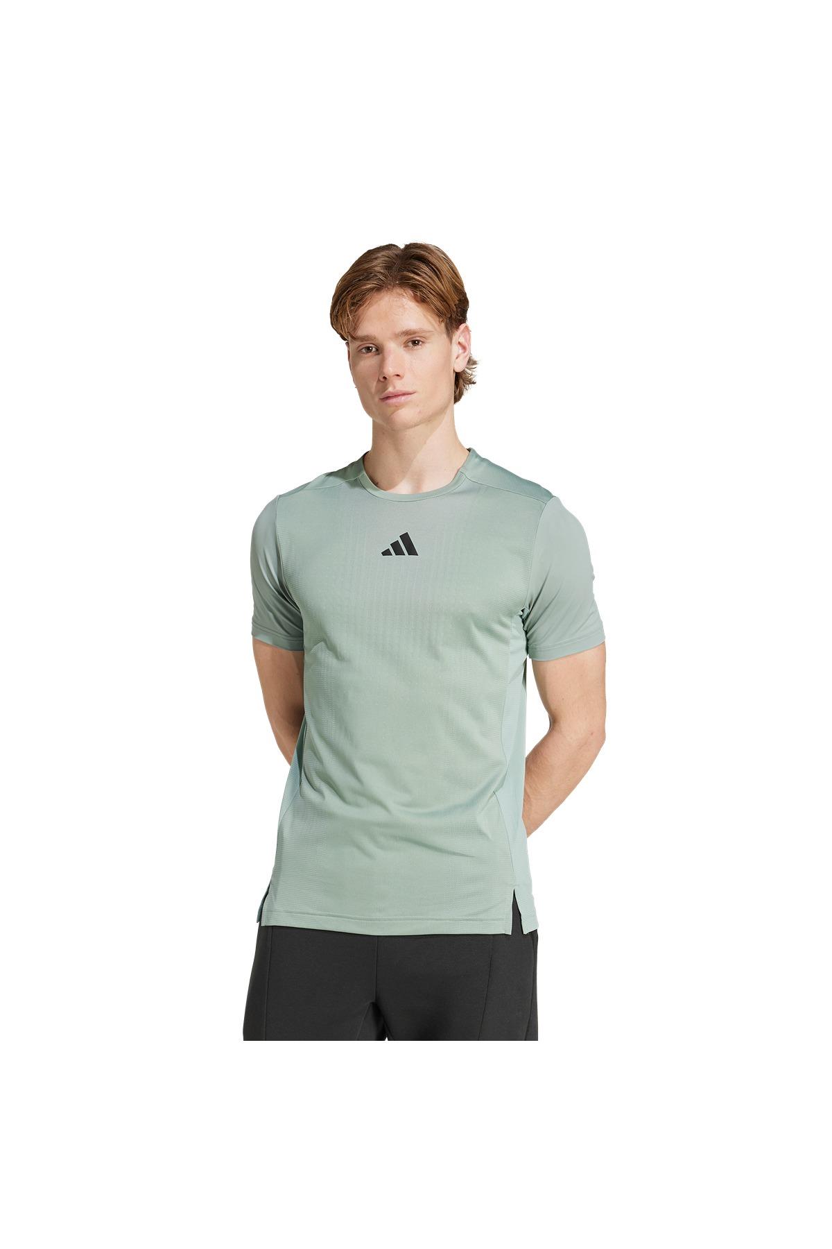 adidas Erkek  Yeşil  T-shirt AIRCHILL TEE JI8197