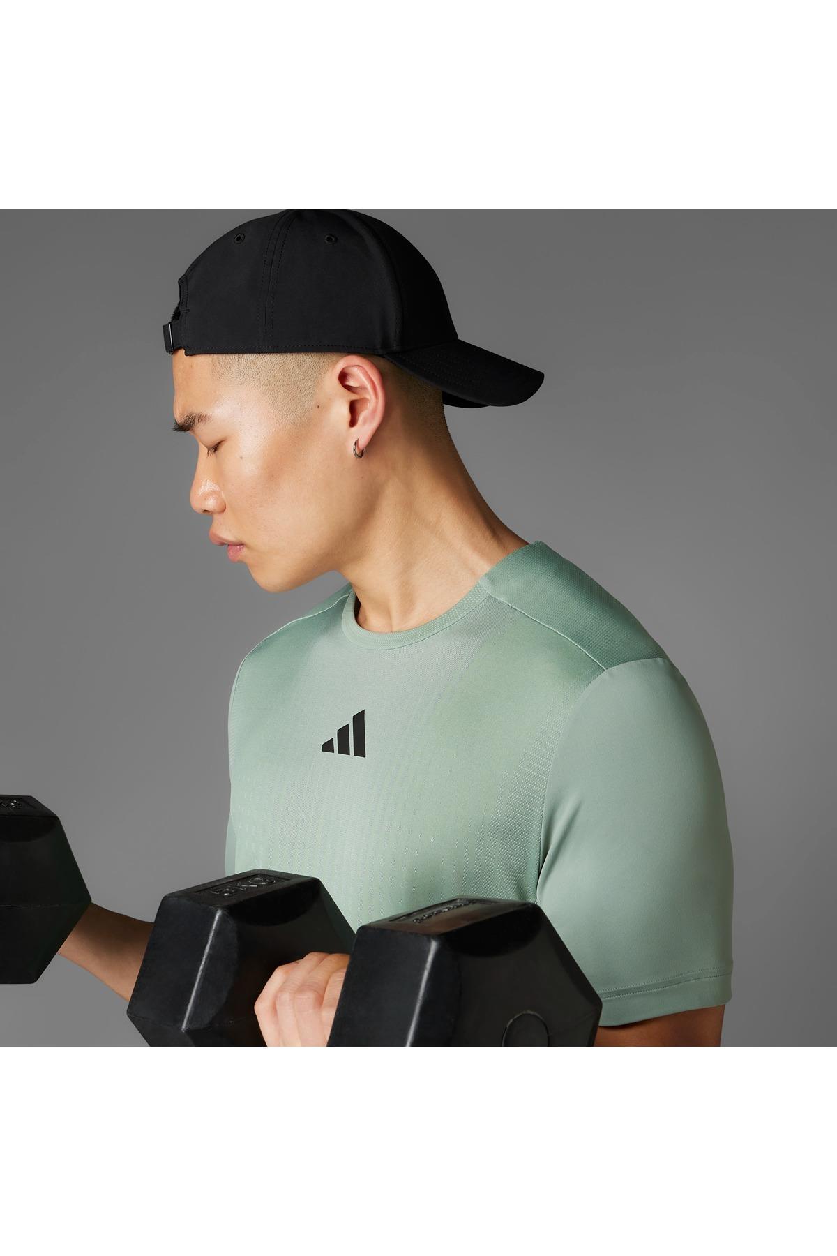 adidas Erkek  Yeşil  T-shirt AIRCHILL TEE JI8197